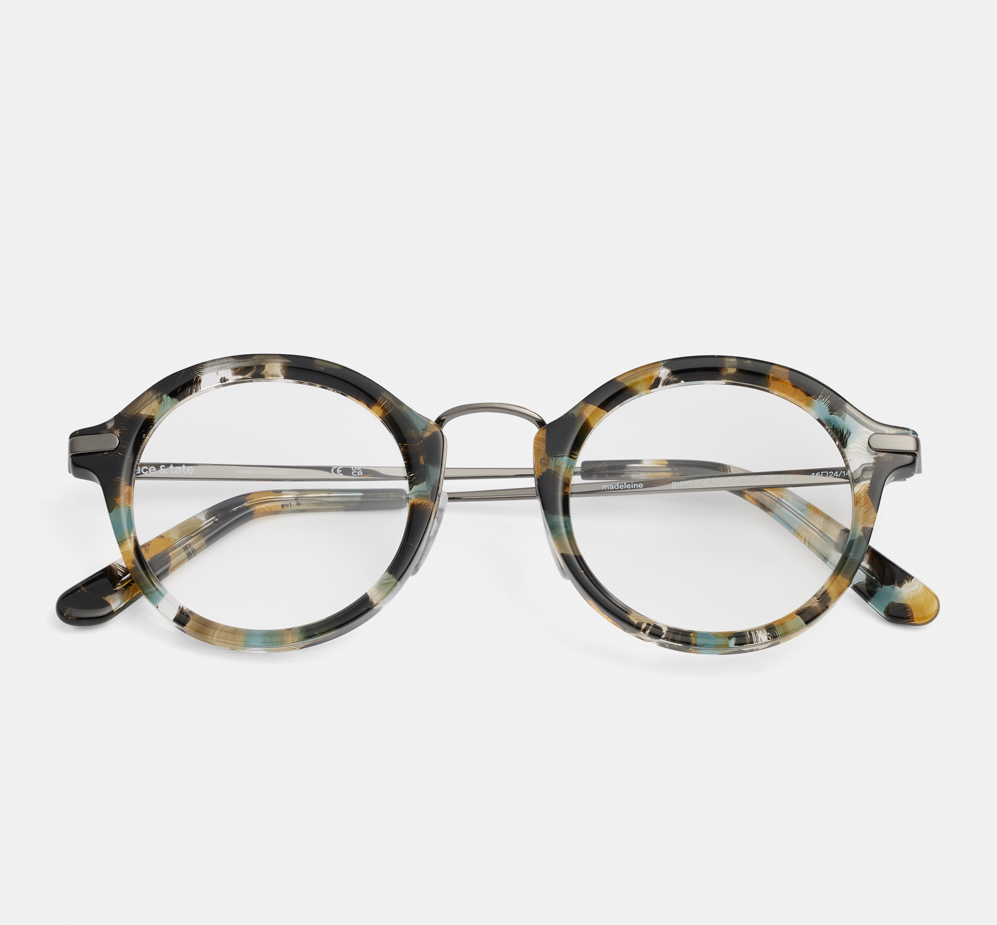 Madeleine Heart Of Teal | Metal Glasses | Ace & Tate