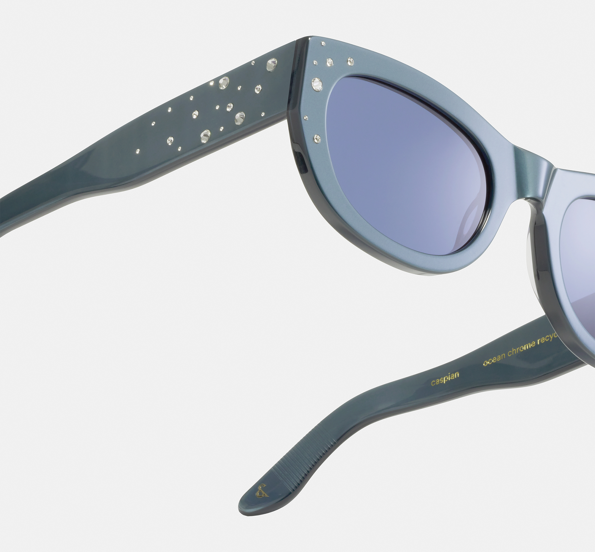 NEW Ace & Tate Caspian Sunglasses in Sepia Bio Caspian Sepia | Oval Acetate Sunglasses | Ace & Tate main image 2