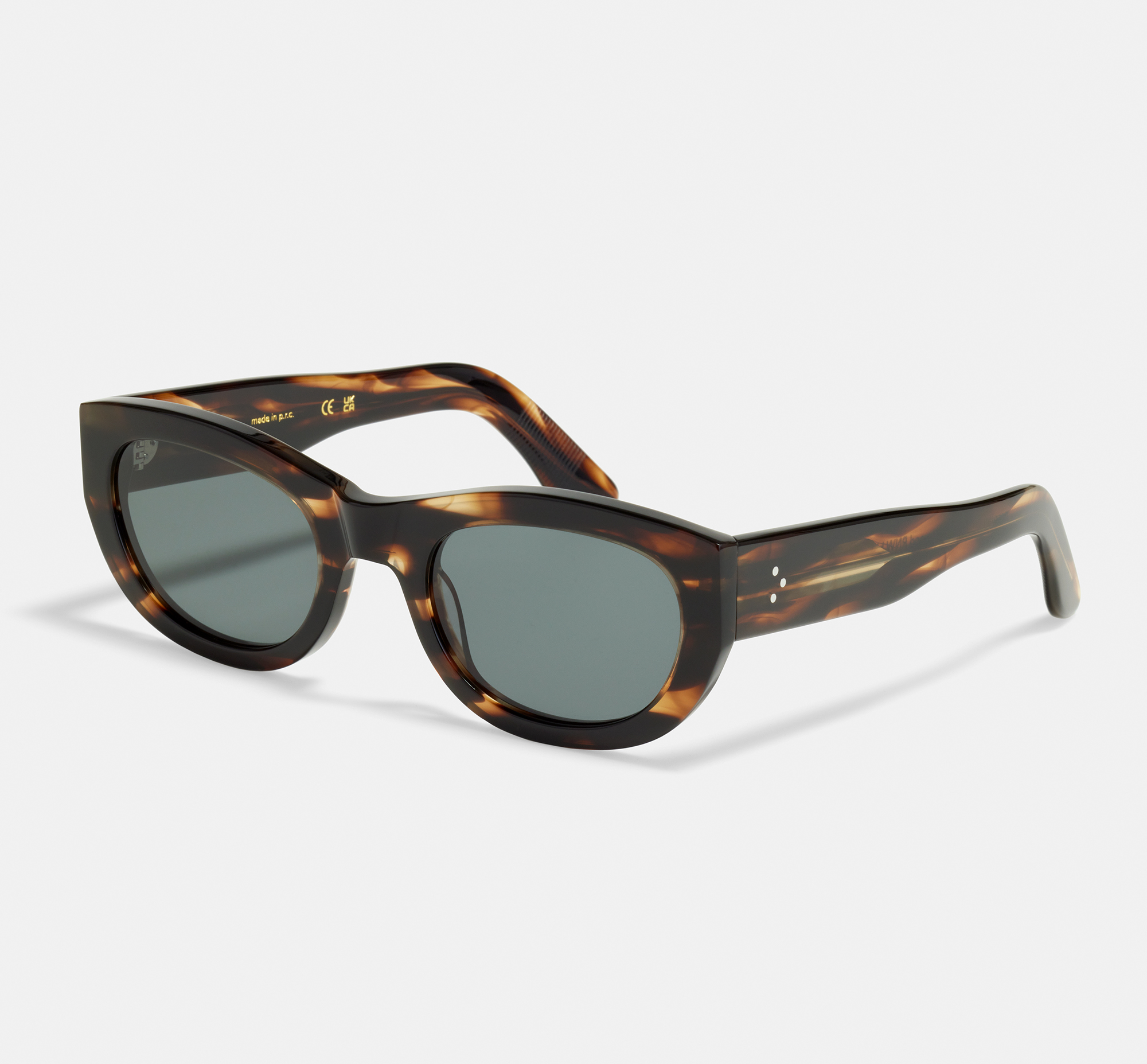 NEW Ace & Tate Caspian Sunglasses in Sepia Bio Caspian Sepia | Oval Acetate Sunglasses | Ace & Tate main image 3