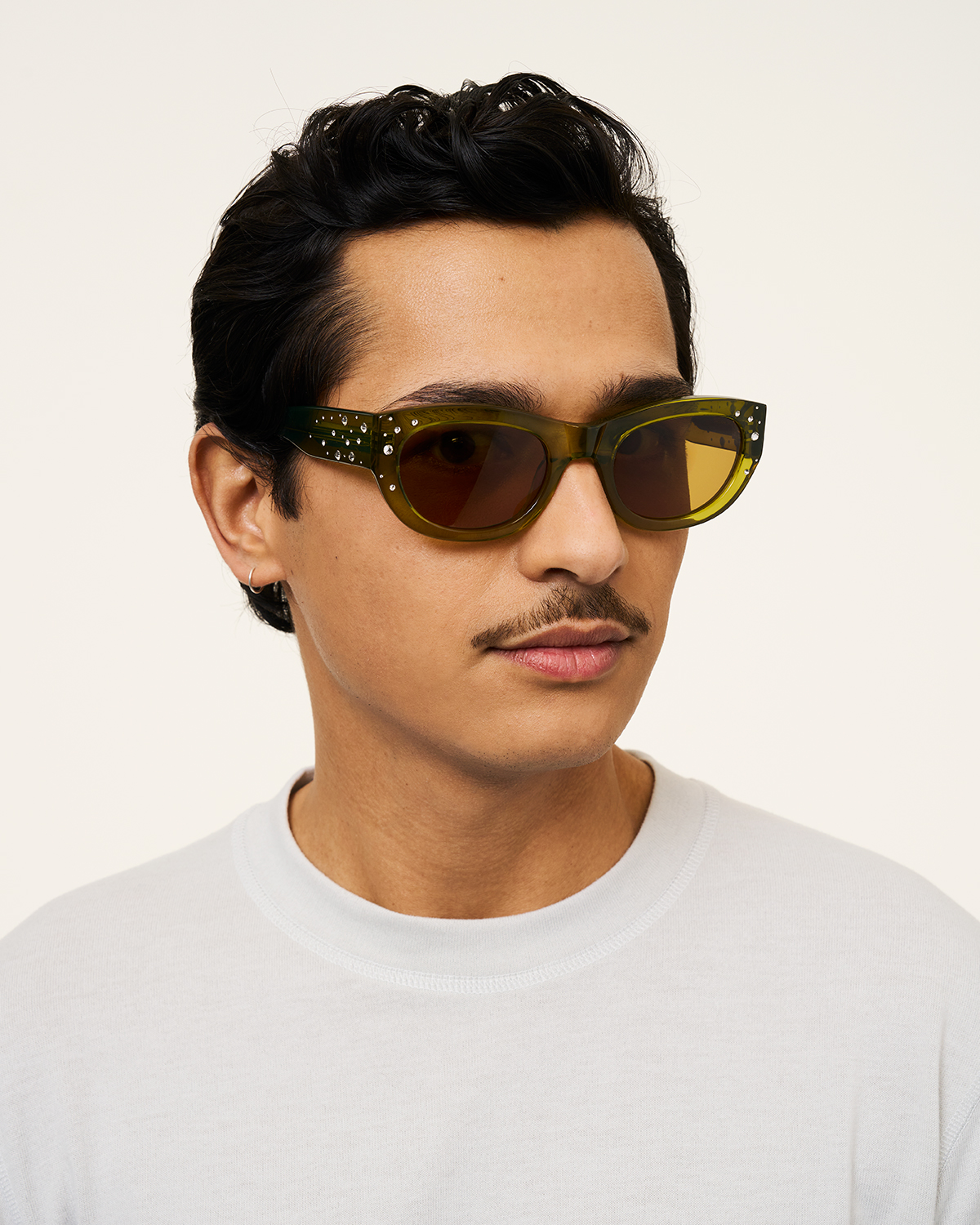 Caspian Sepia | Oval Acetate Sunglasses | Ace & Tate