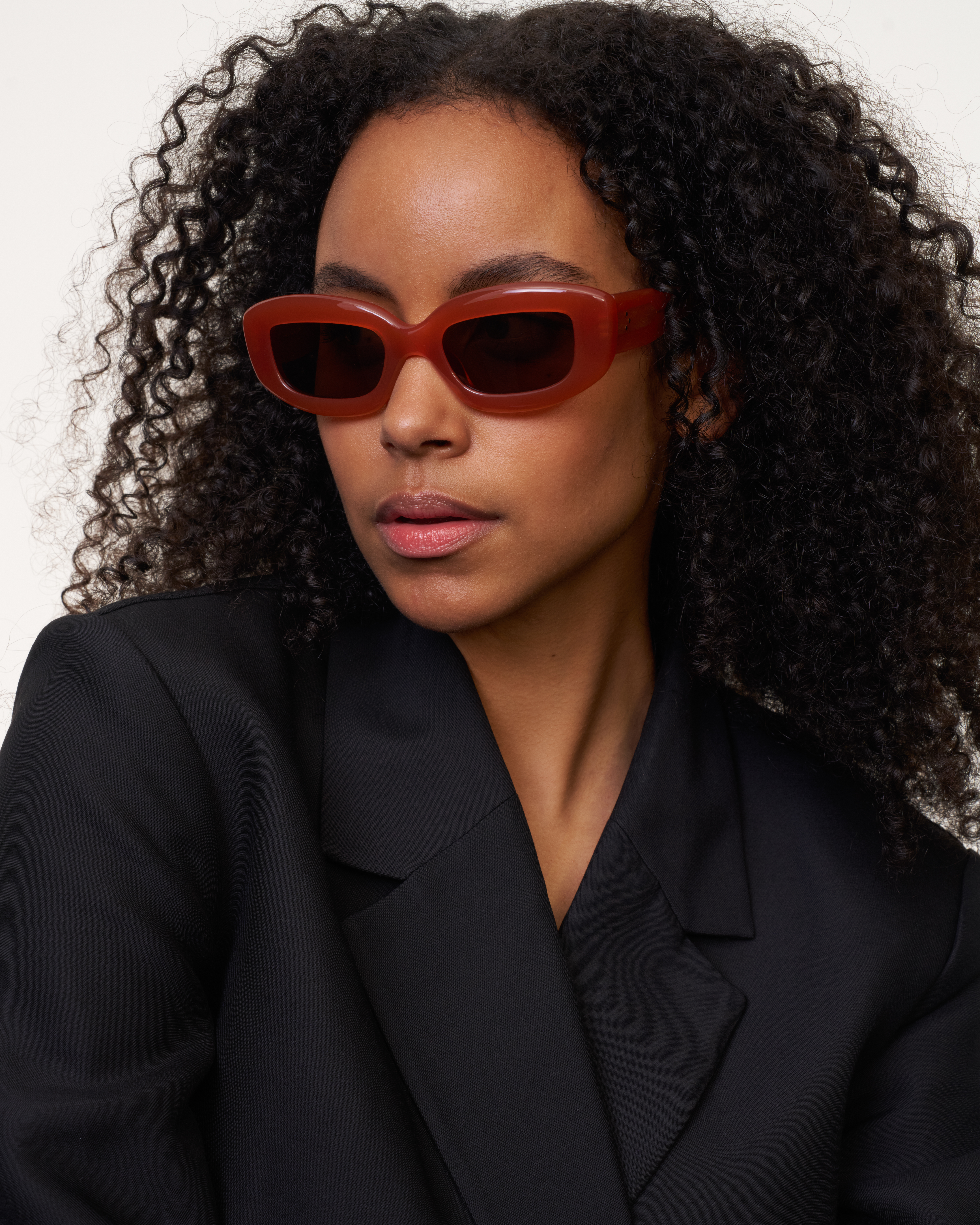 Luca Papaya | Rectangular Acetate Sunglasses | Ace & Tate