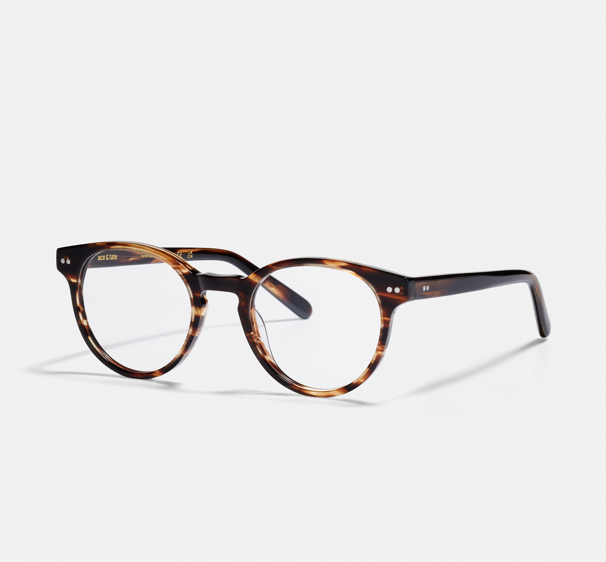 Pierce Large Tigerwood | Round Acetate Glasses | Ace & Tate