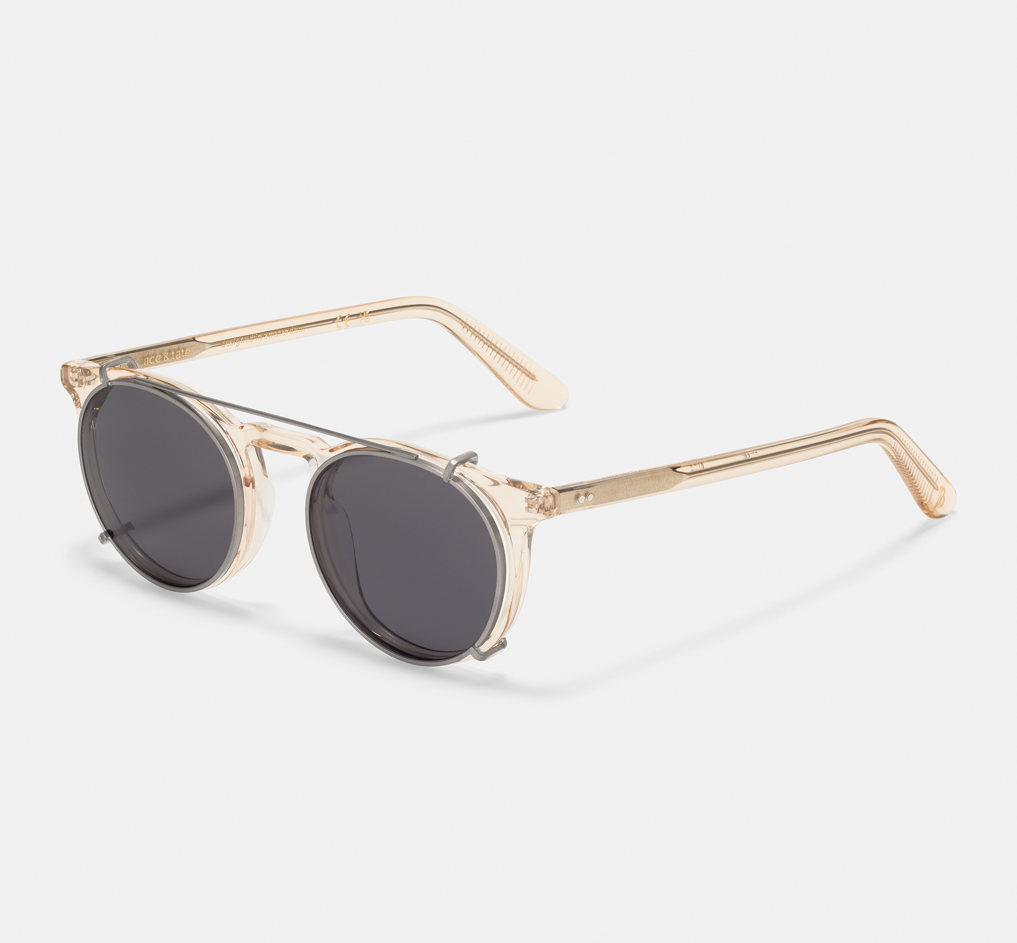Chloe Clip-on Sunglasses CH0041S 001 Gold/Clear 57mm 41 Clip-on Sunglasses CH0041S 001 Gold/Clear 57mm 41 main image 2