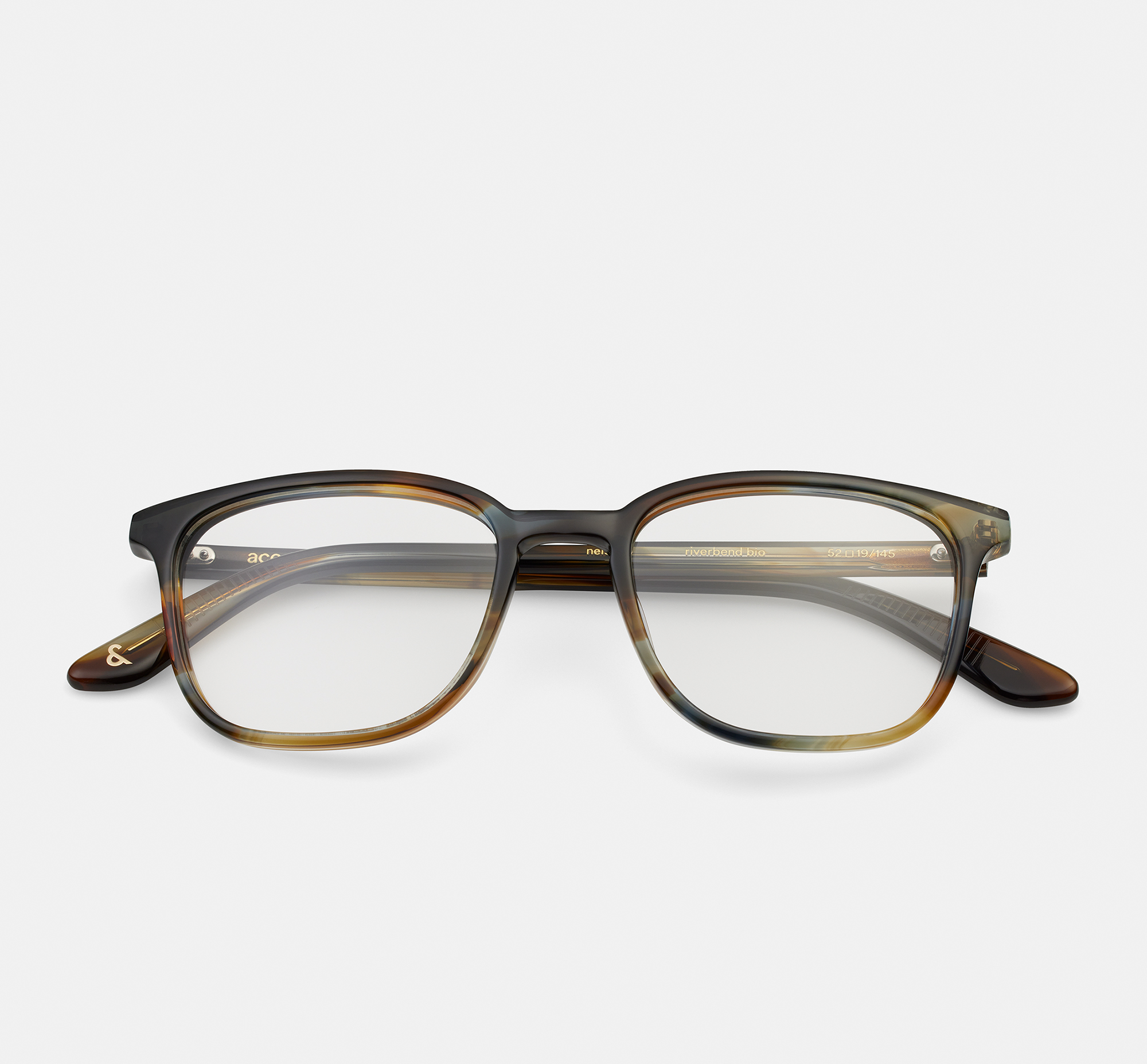 Nelson Large Espresso Gradient | Rectangular Acetate Glasses | Ace