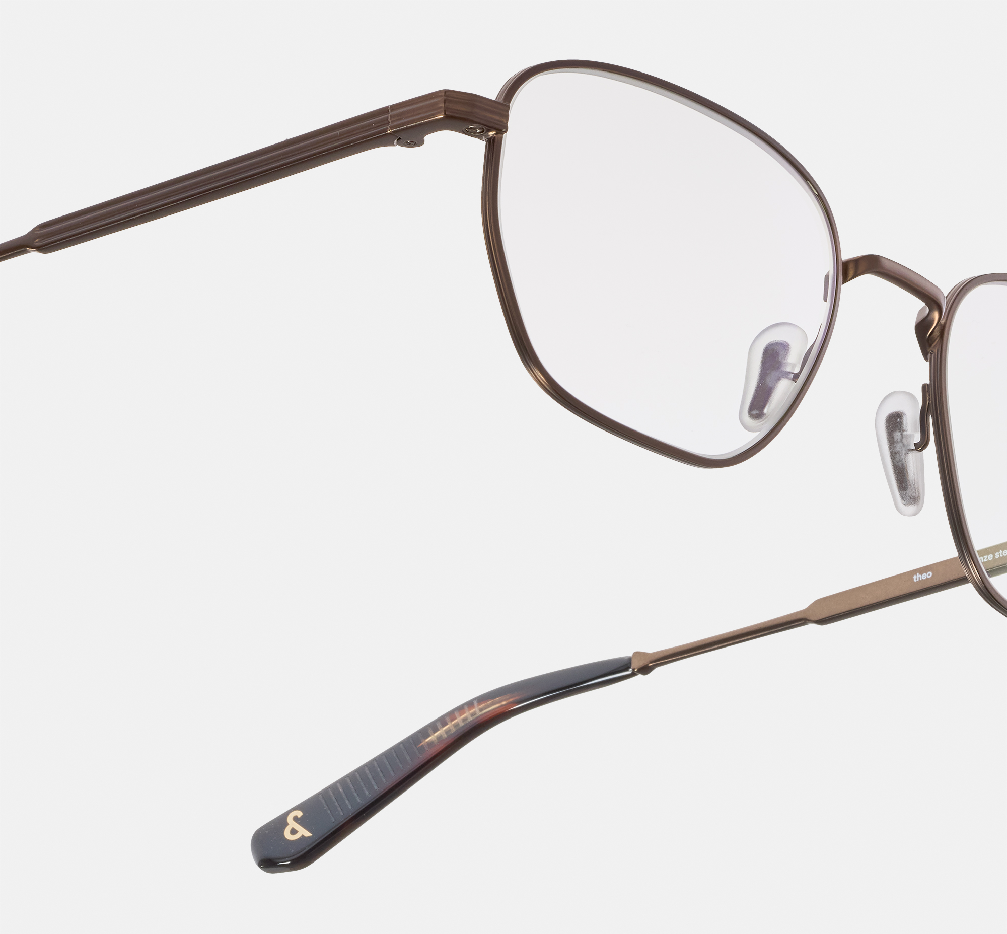 theo メガネ Theo Bronze Steel | Hexagonal Metal Glasses | Ace & Tate