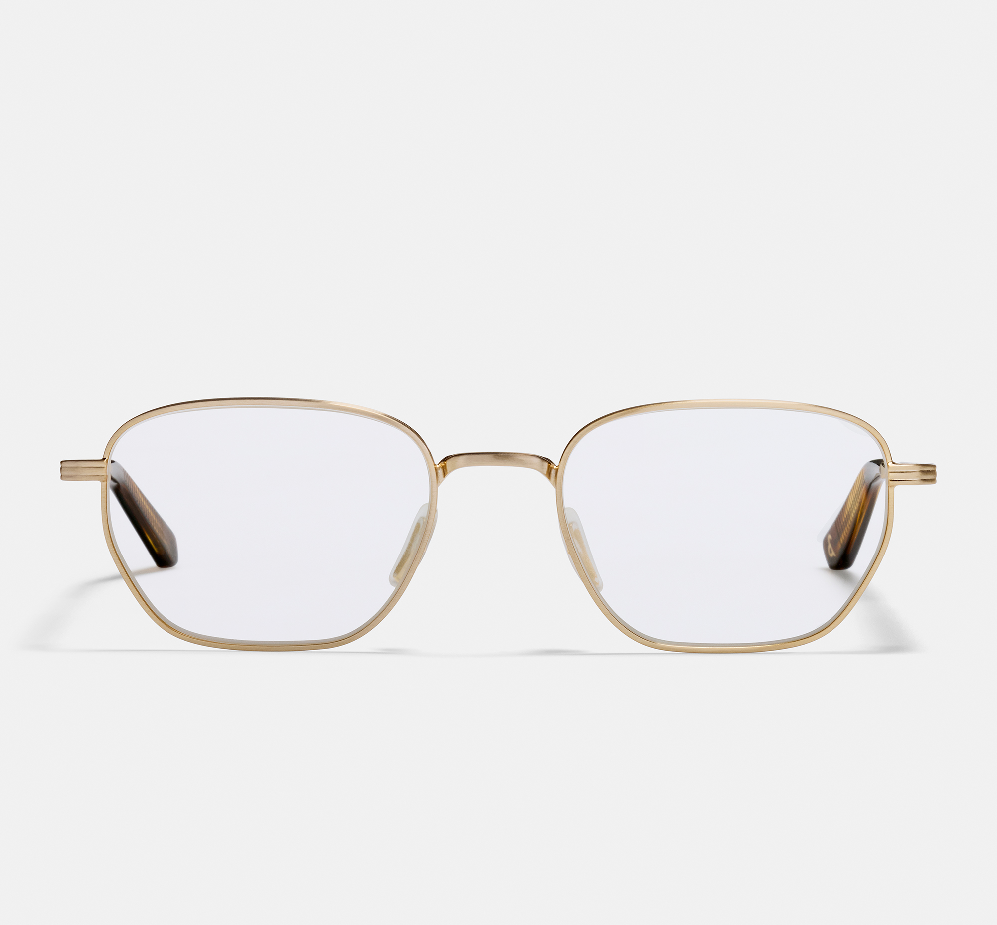 Theo Satin Gold | Hexagonal Metal Glasses | Ace & Tate