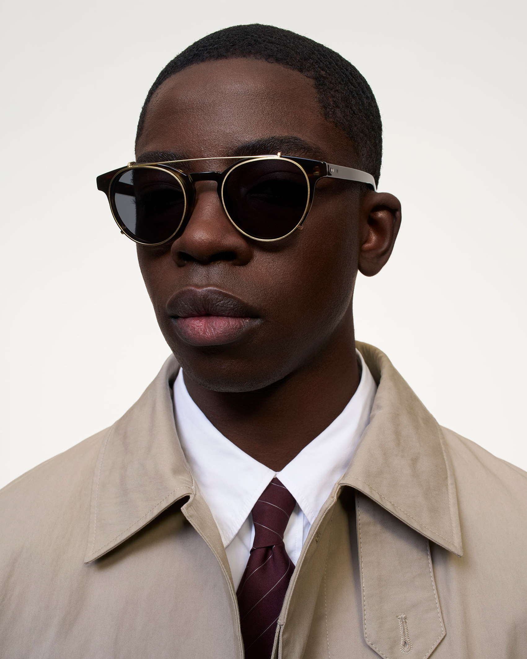 Pierce Large Clip-on Gunmetal | Clip-on sunglasses | Ace & Tate