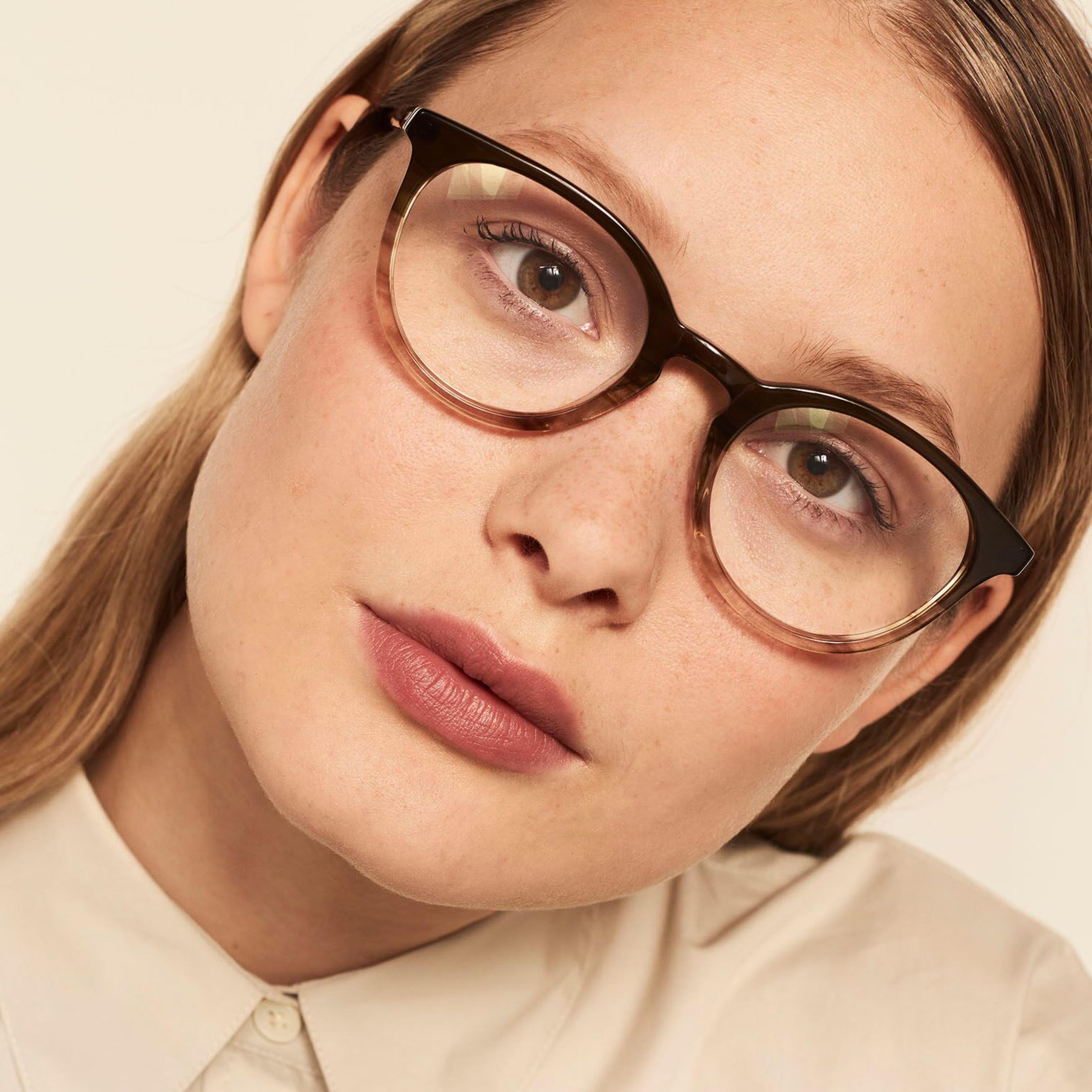 Ace & Tate Glasses | Round Acetate in Brown, Green