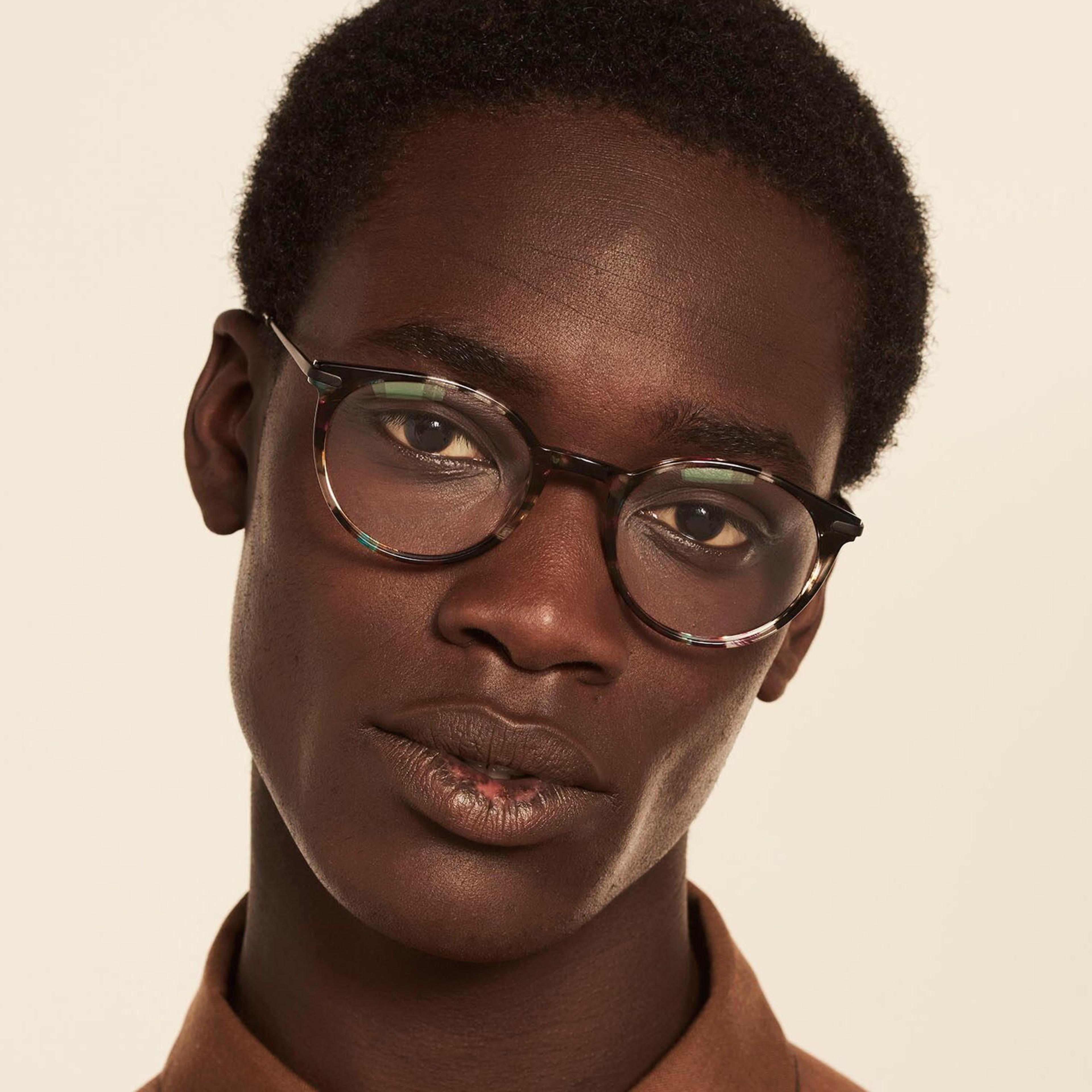 Ace & Tate Glasses | Round Acetate in Black, Blue, Brown, Pink