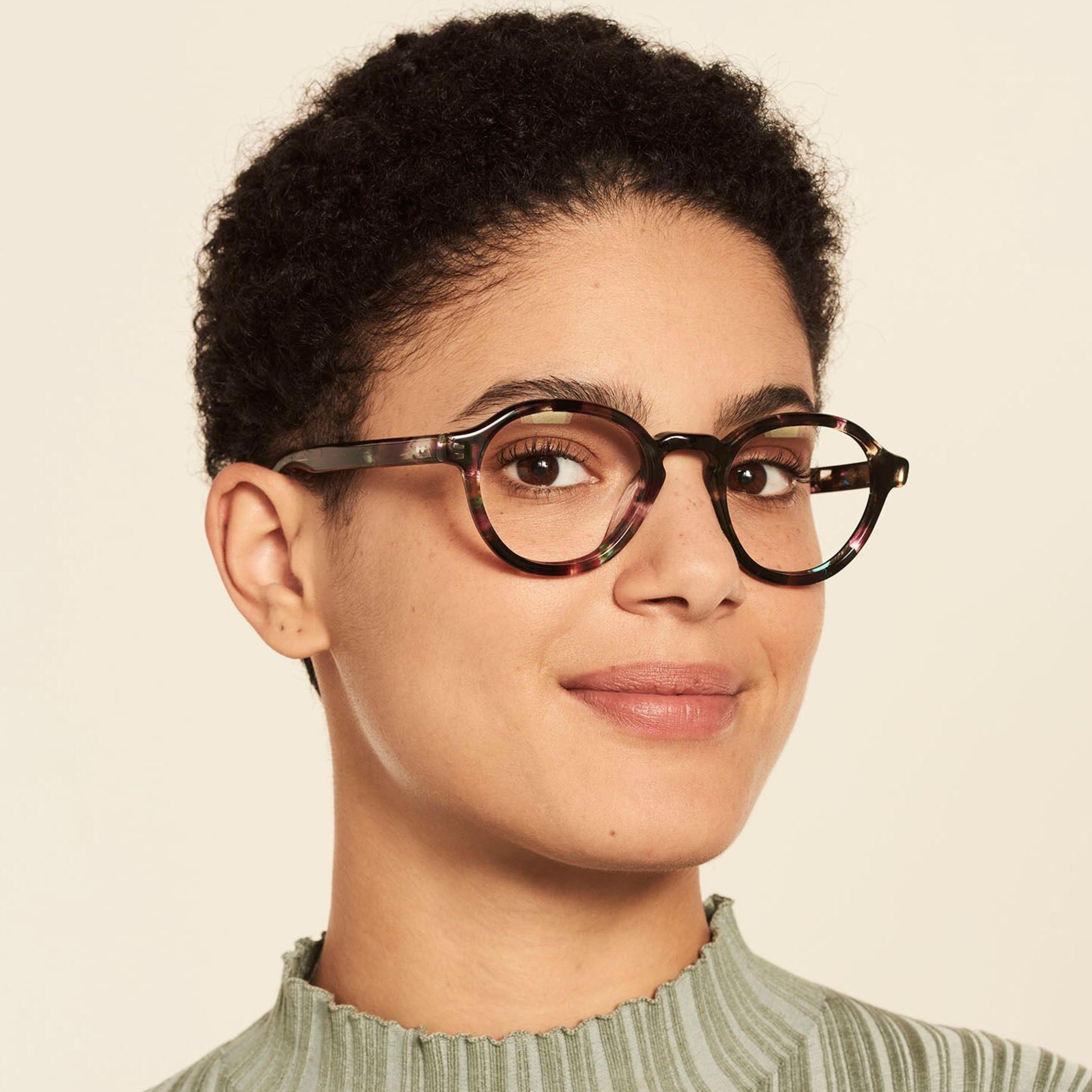 Ace & Tate Glasses | Round Acetate in Black, Blue, Brown, Pink