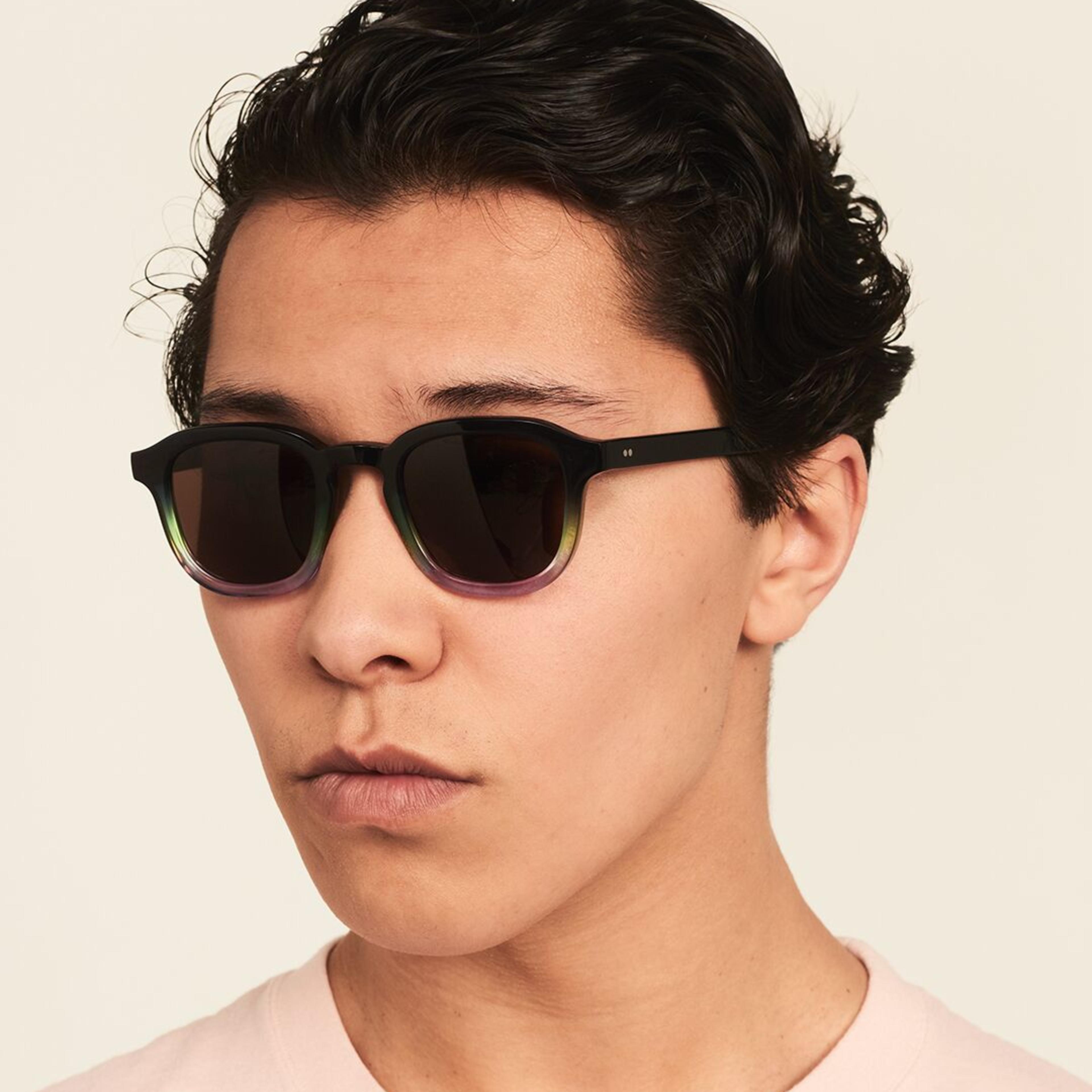Ace & Tate Sunglasses | Square Acetate in Brown, Green, Purple