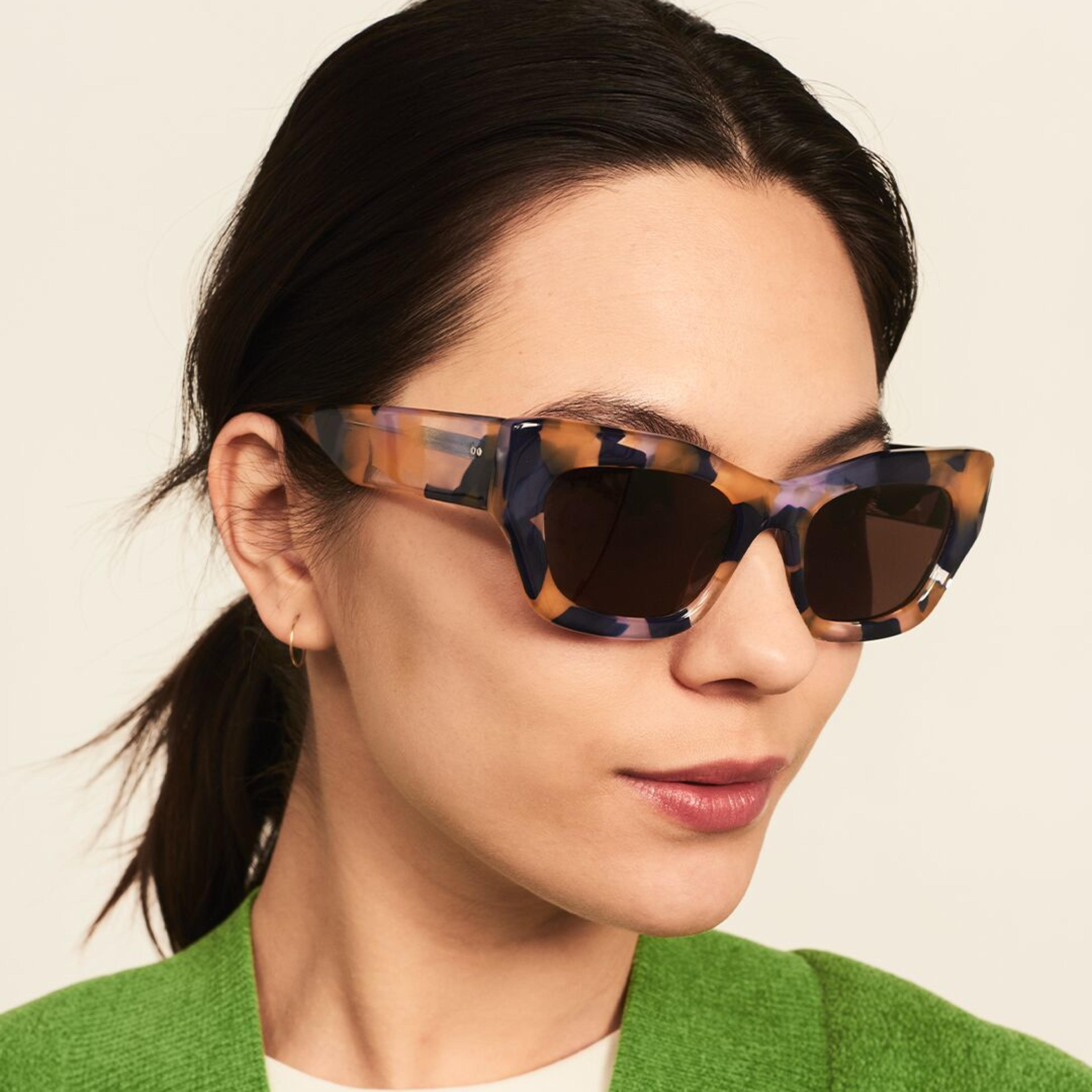 Ace & Tate Sunglasses |  Acetate in Brown, Orange, Purple