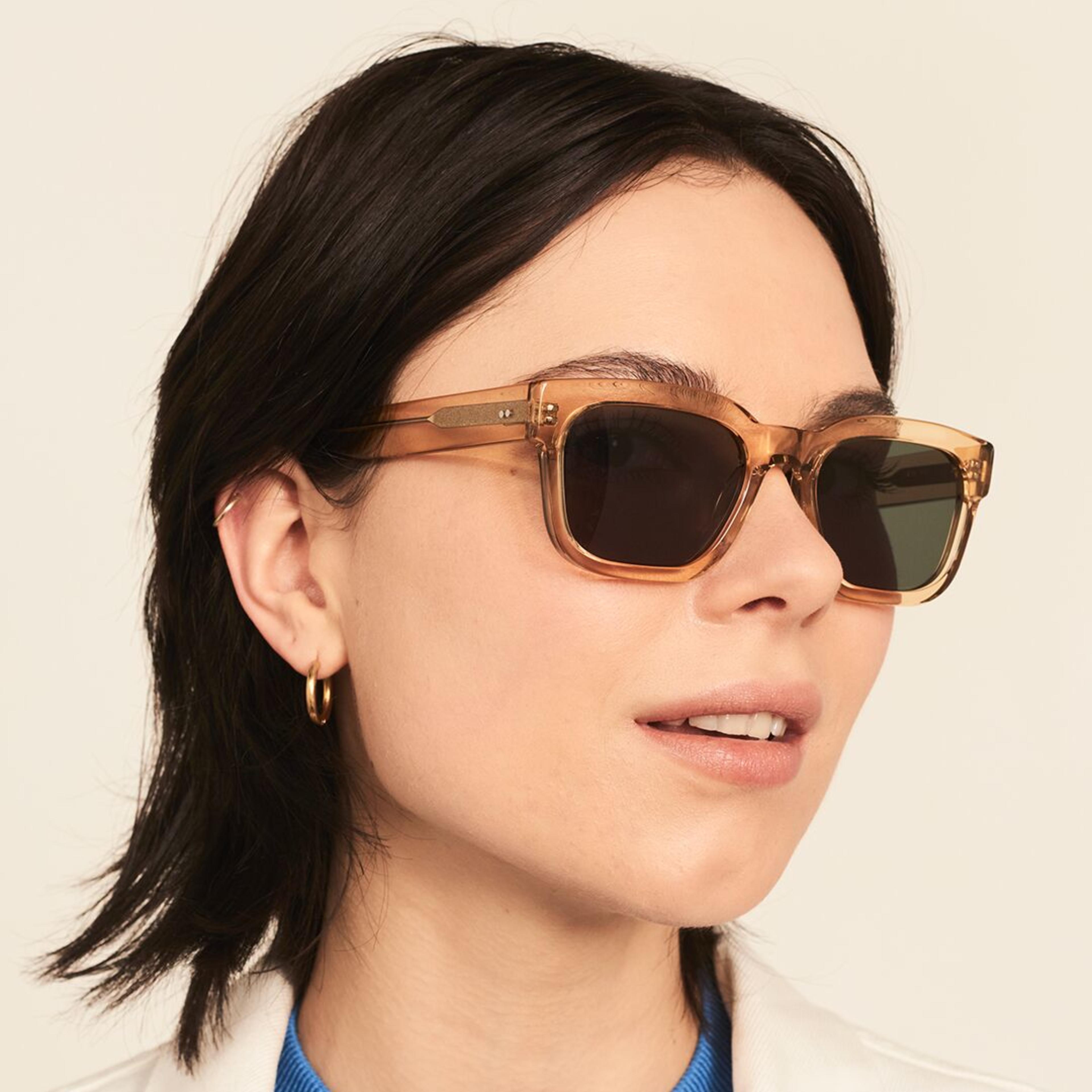 Ace & Tate Sunglasses | rectangle Acetate in Yellow