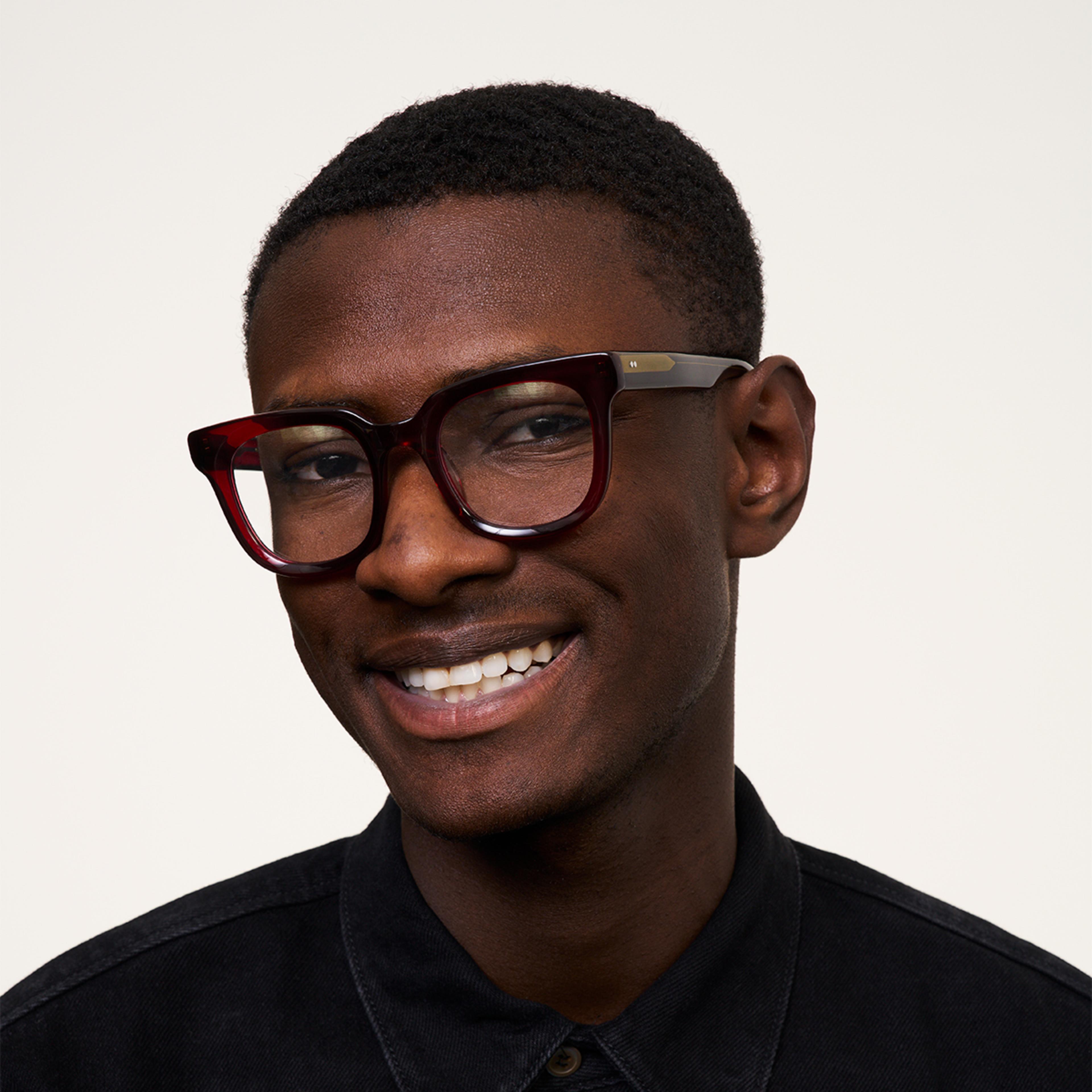 Ace & Tate Glasses | Round Acetate in Red