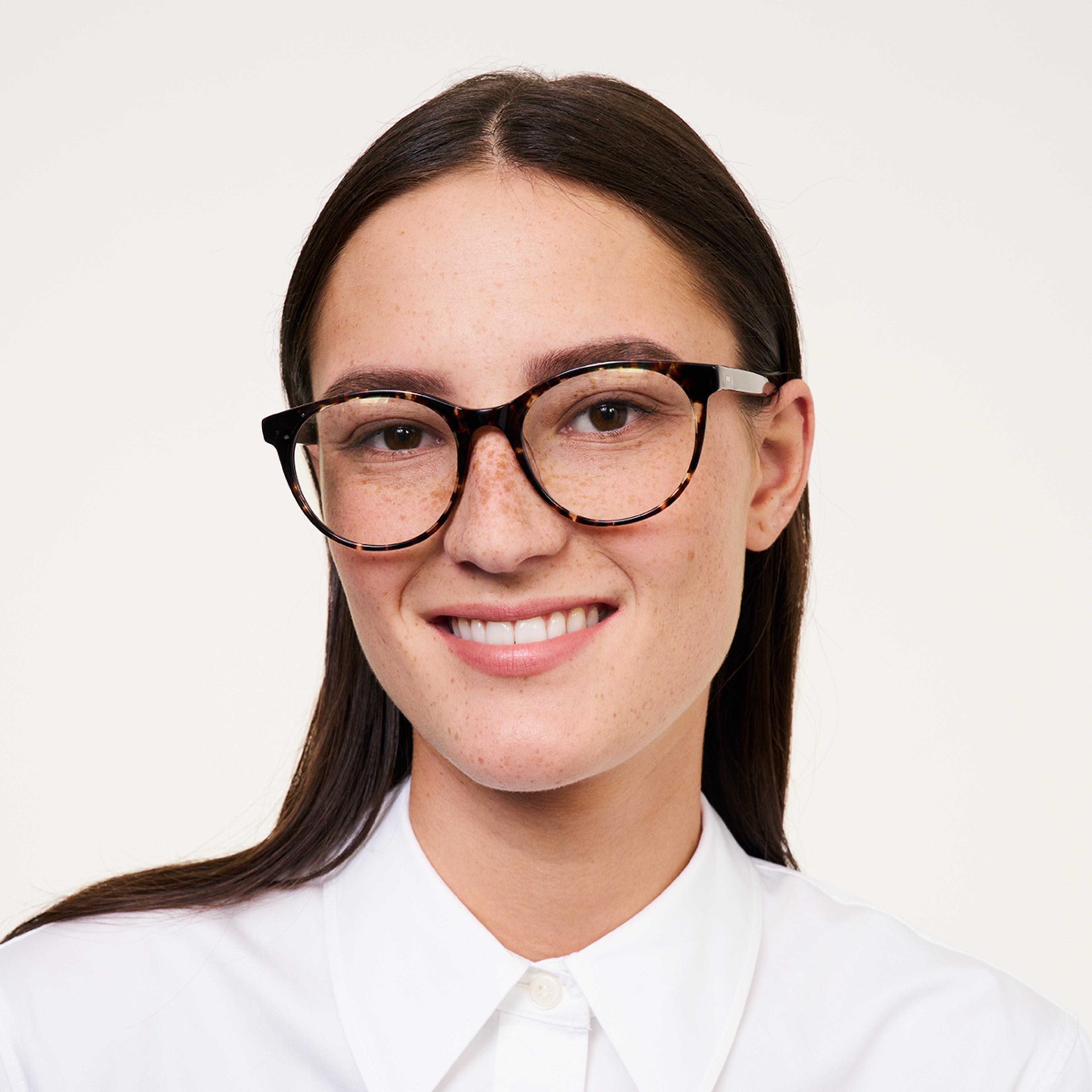 Ace & Tate Lily in Chocolate Chip Ace & Tate Brillen | Rund Acetat in Braun