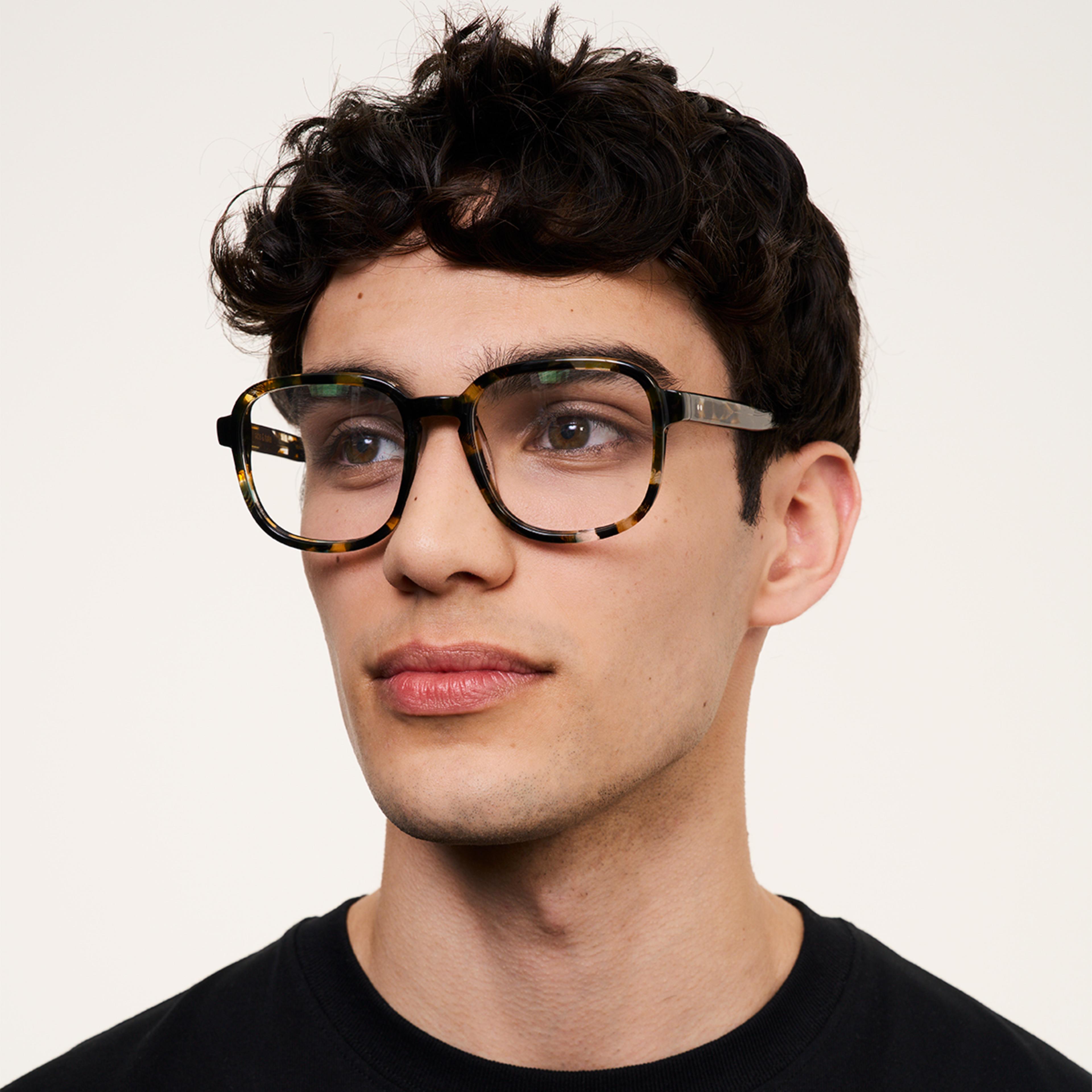 Ace & Tate Glasses | Square Acetate in Grey