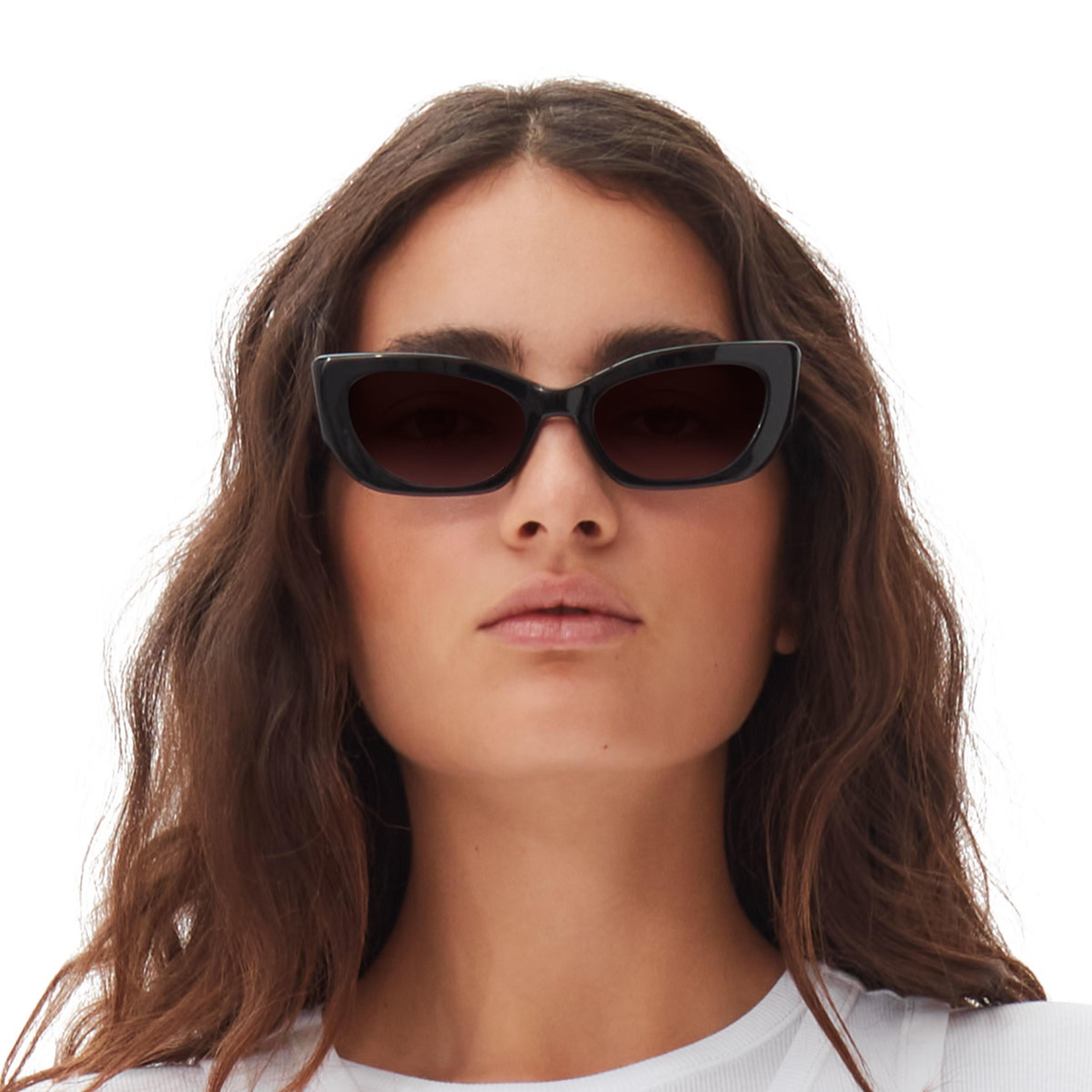 Ace & Tate Solaires | oval Renew bio-acétate in Noir