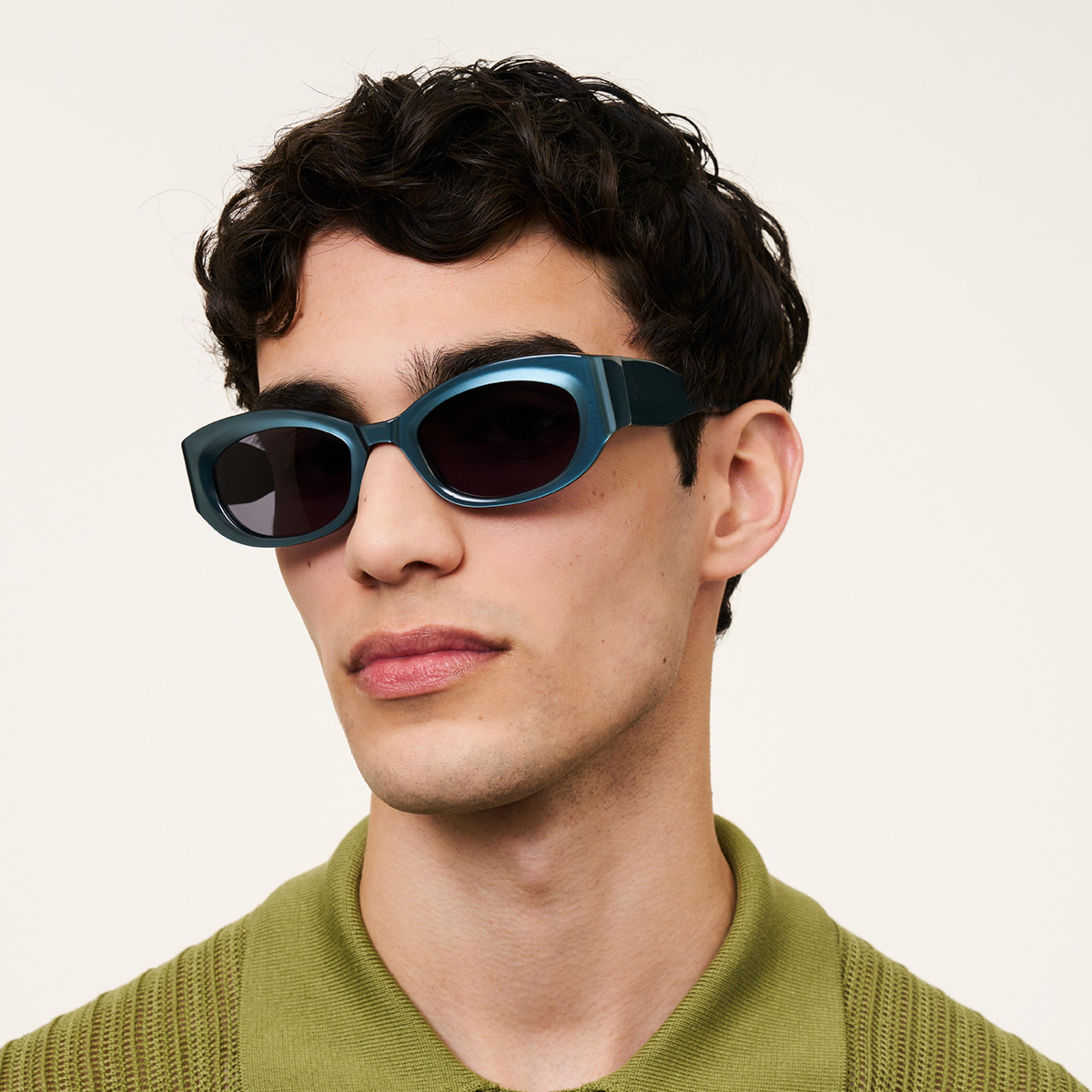 Ace & Tate Gafas de sol | rectangulares reciclado in Azul