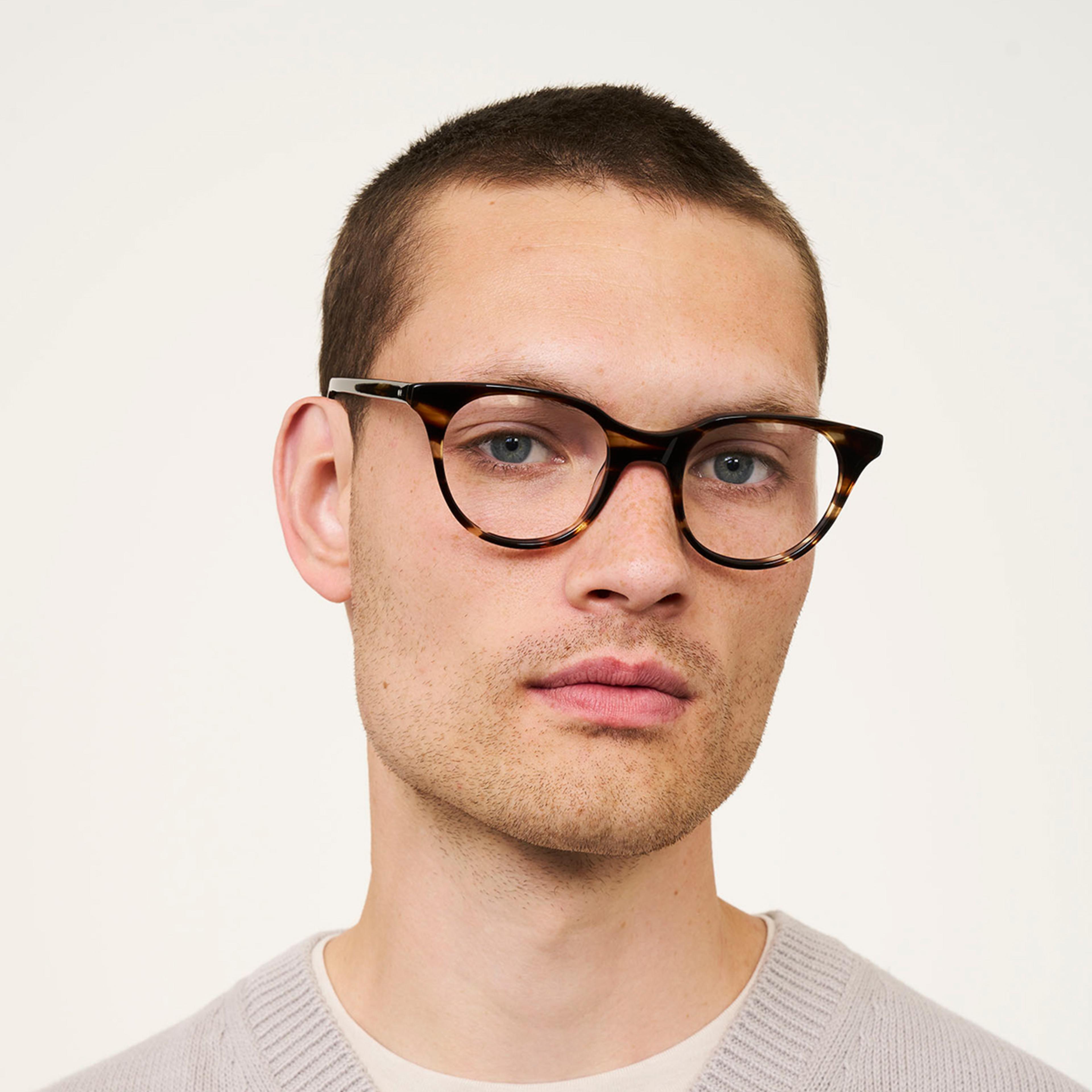 Ace & Tate Glasses | Round Bio acetate in Brown