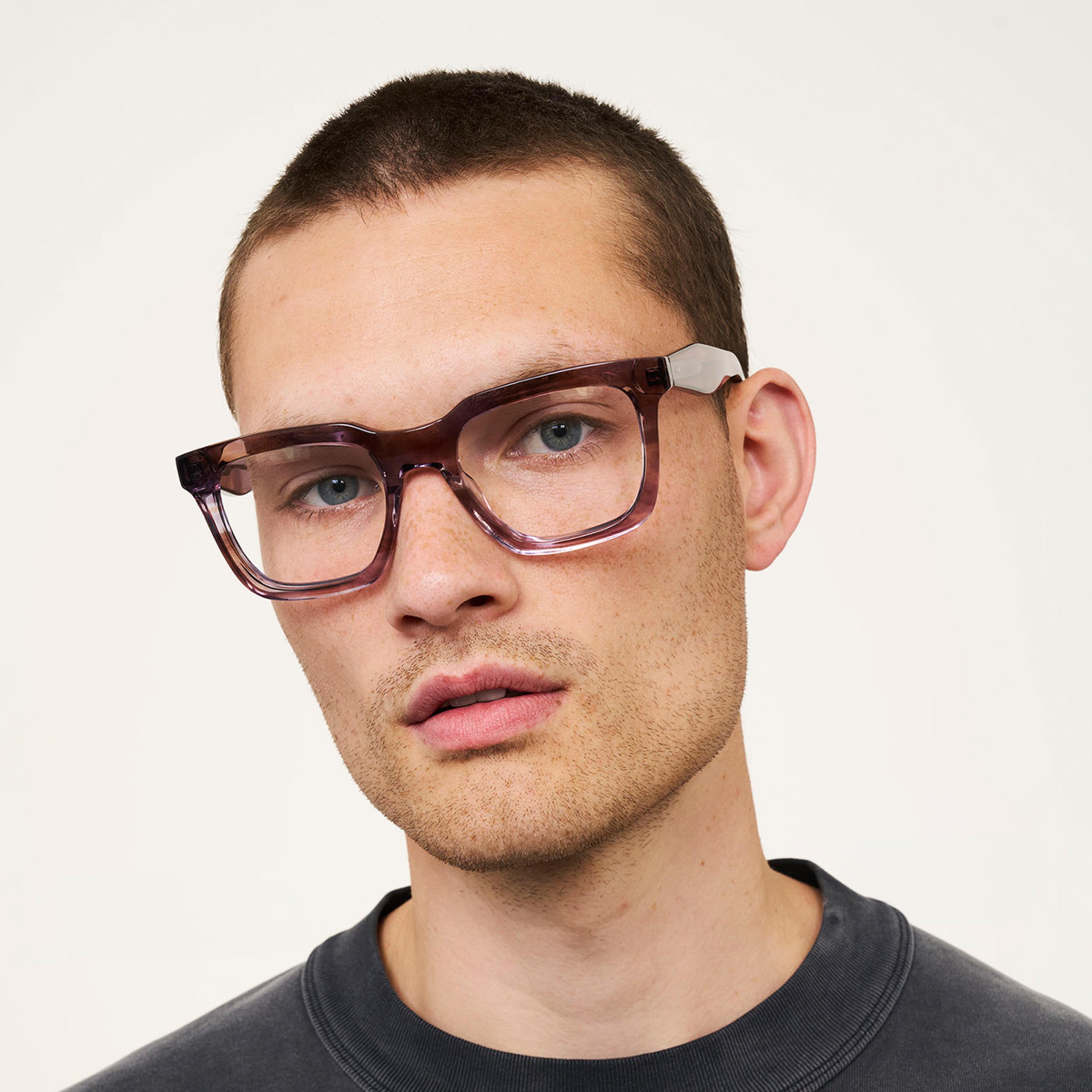 Ace & Tate Glasses | Square Bio acetate in Purple