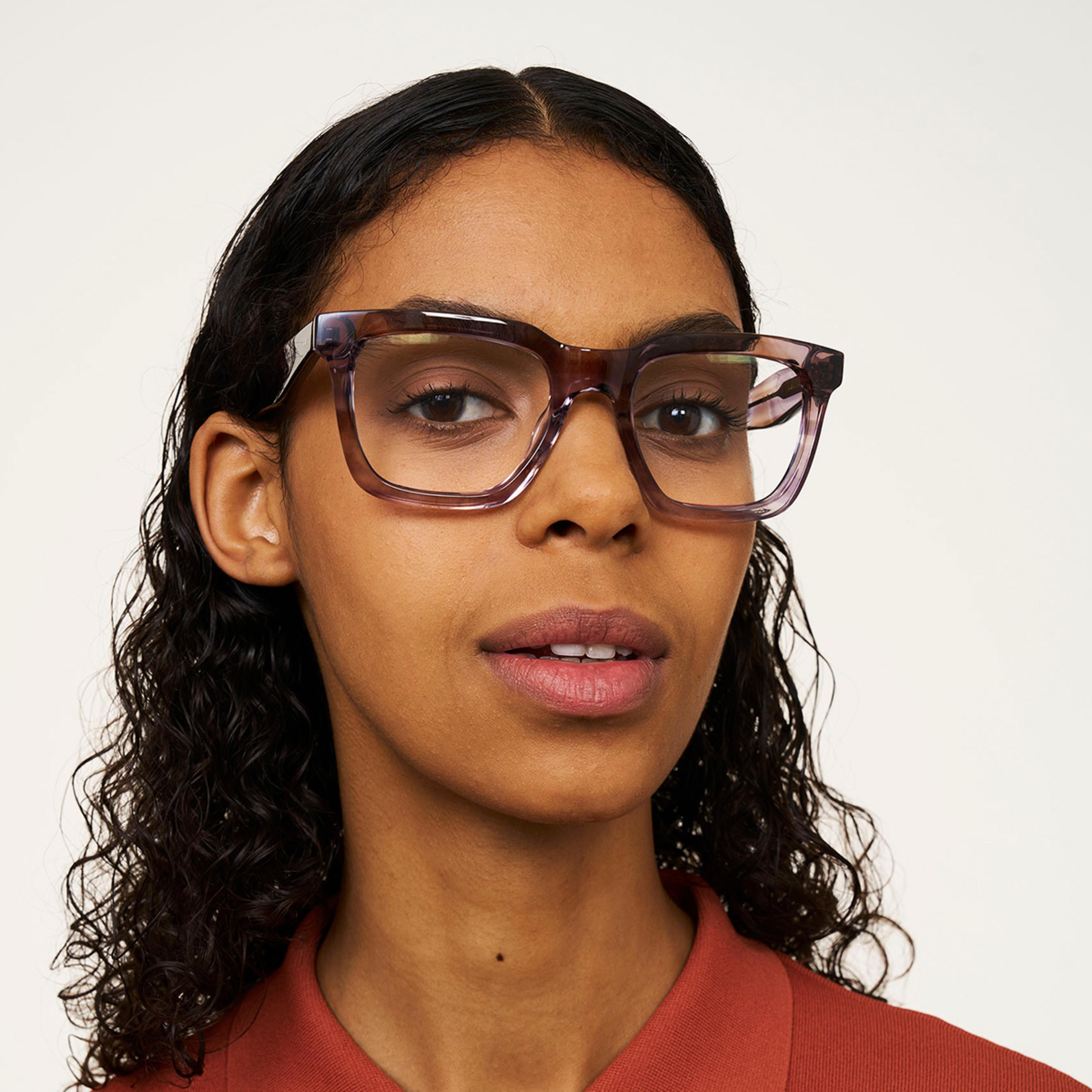 Ace & Tate Glasses | Square Bio acetate in Purple