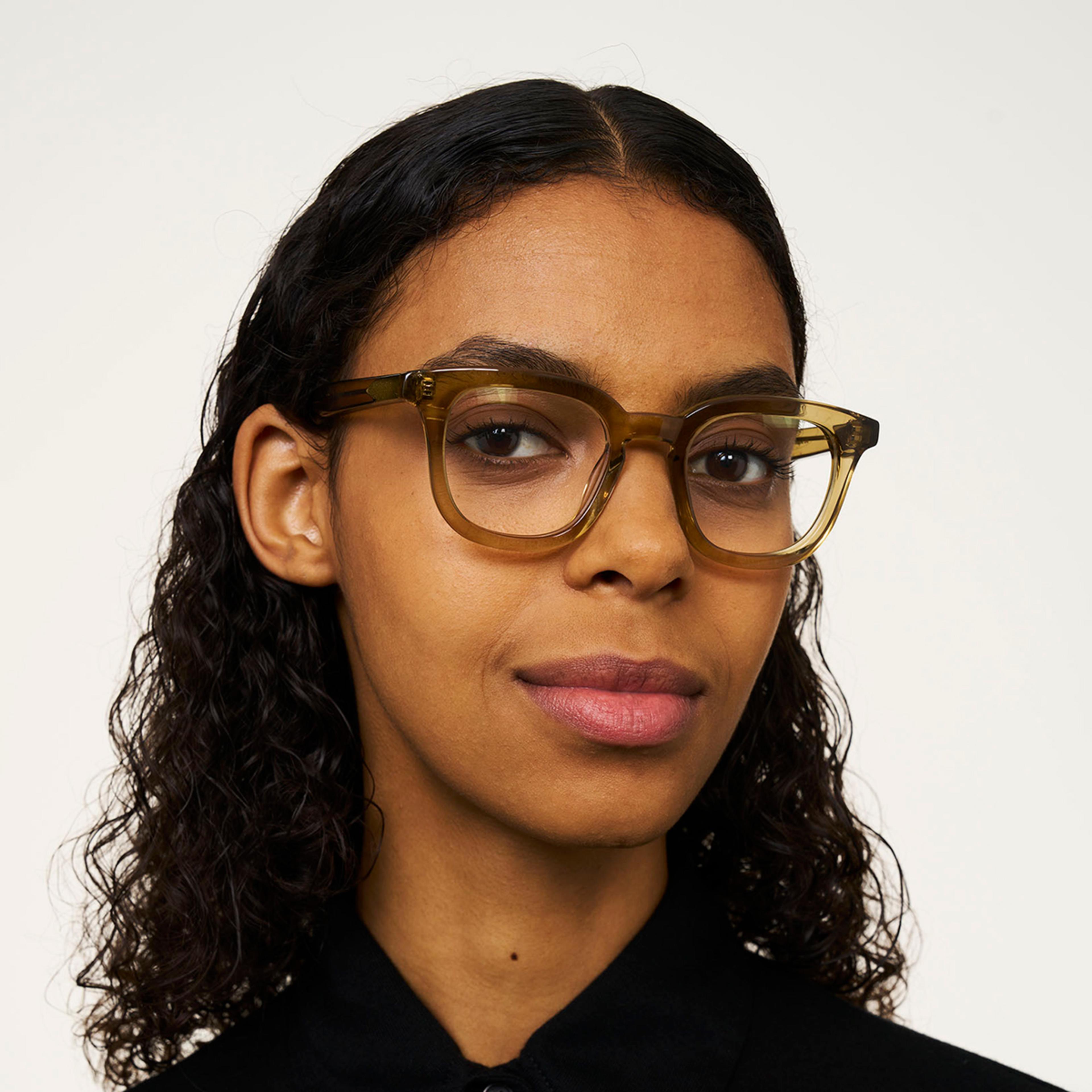 Ace & Tate Glasses | Square Bio acetate in Brown