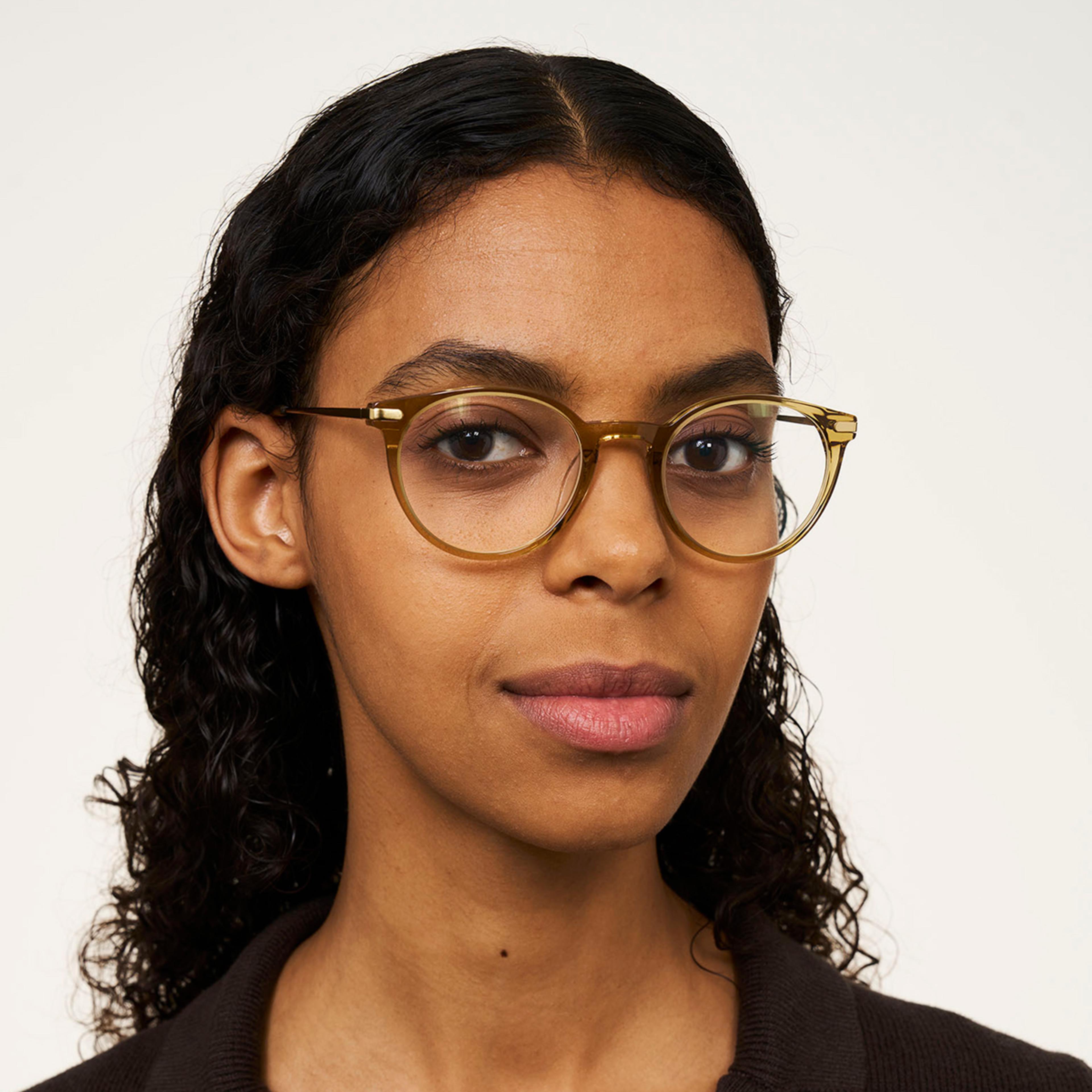 Ace & Tate Glasses | Round Bio acetate in Brown