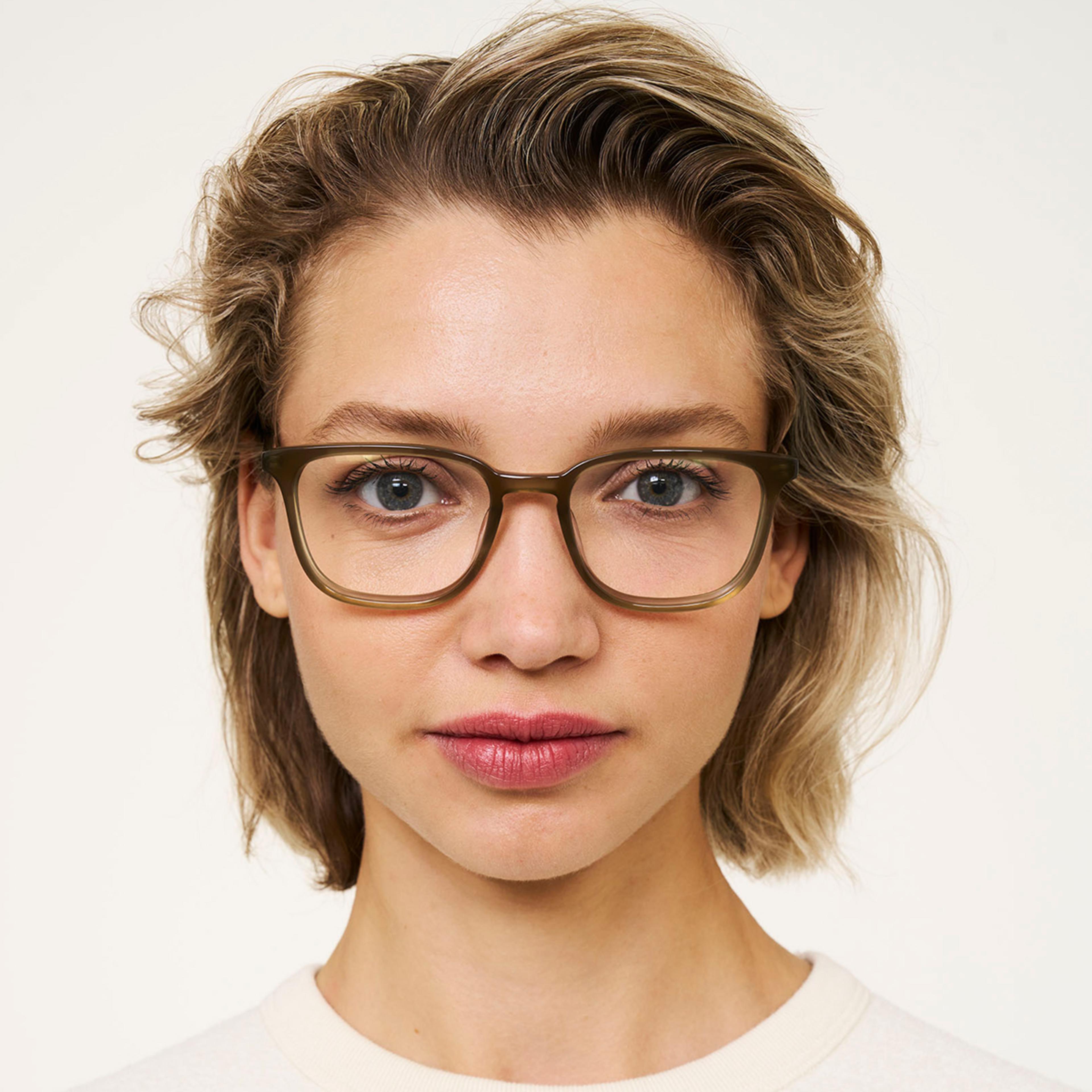 Ace & Tate Glasses | Rectangle Acetate in Green