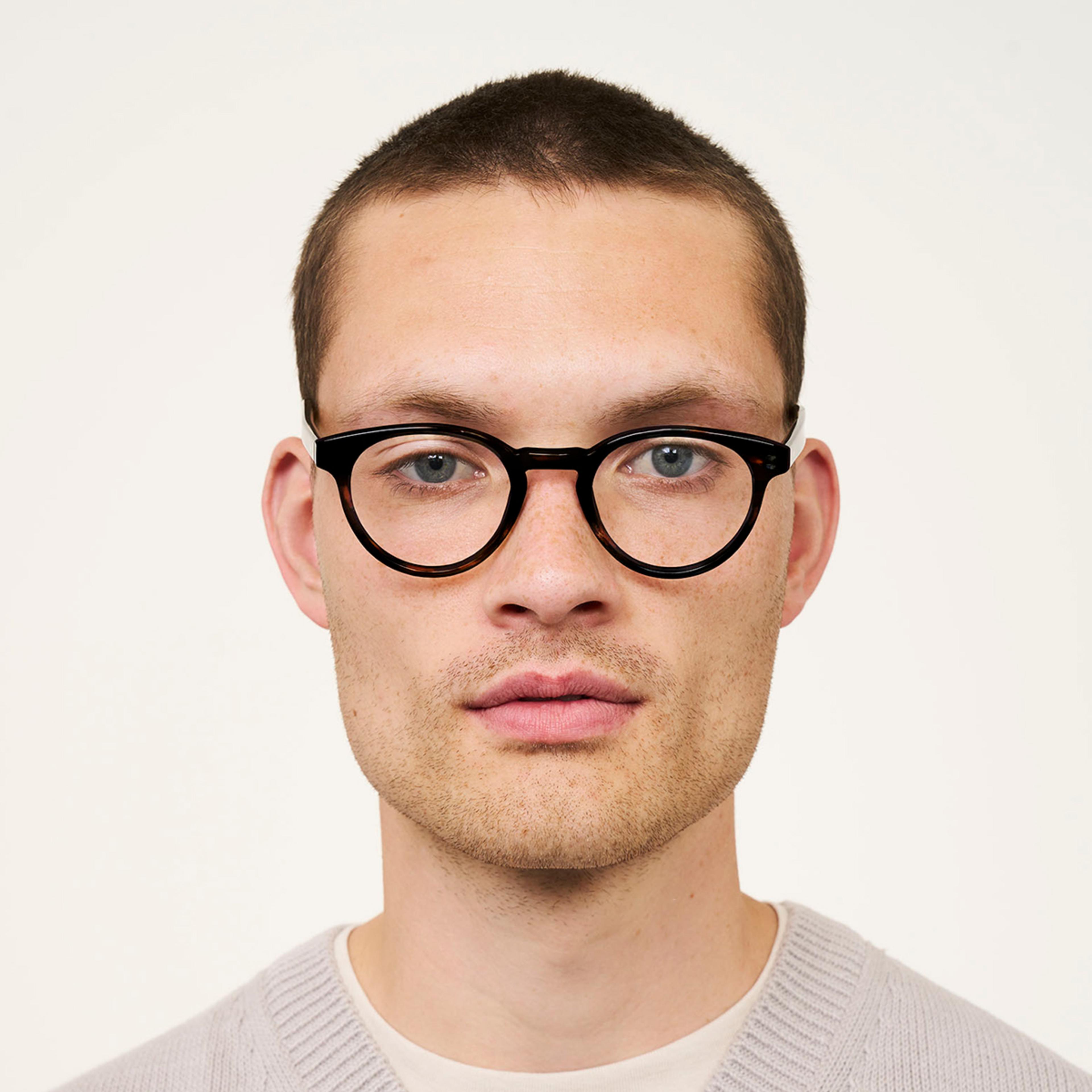 Ace & Tate Glasses | Round Acetate in Brown