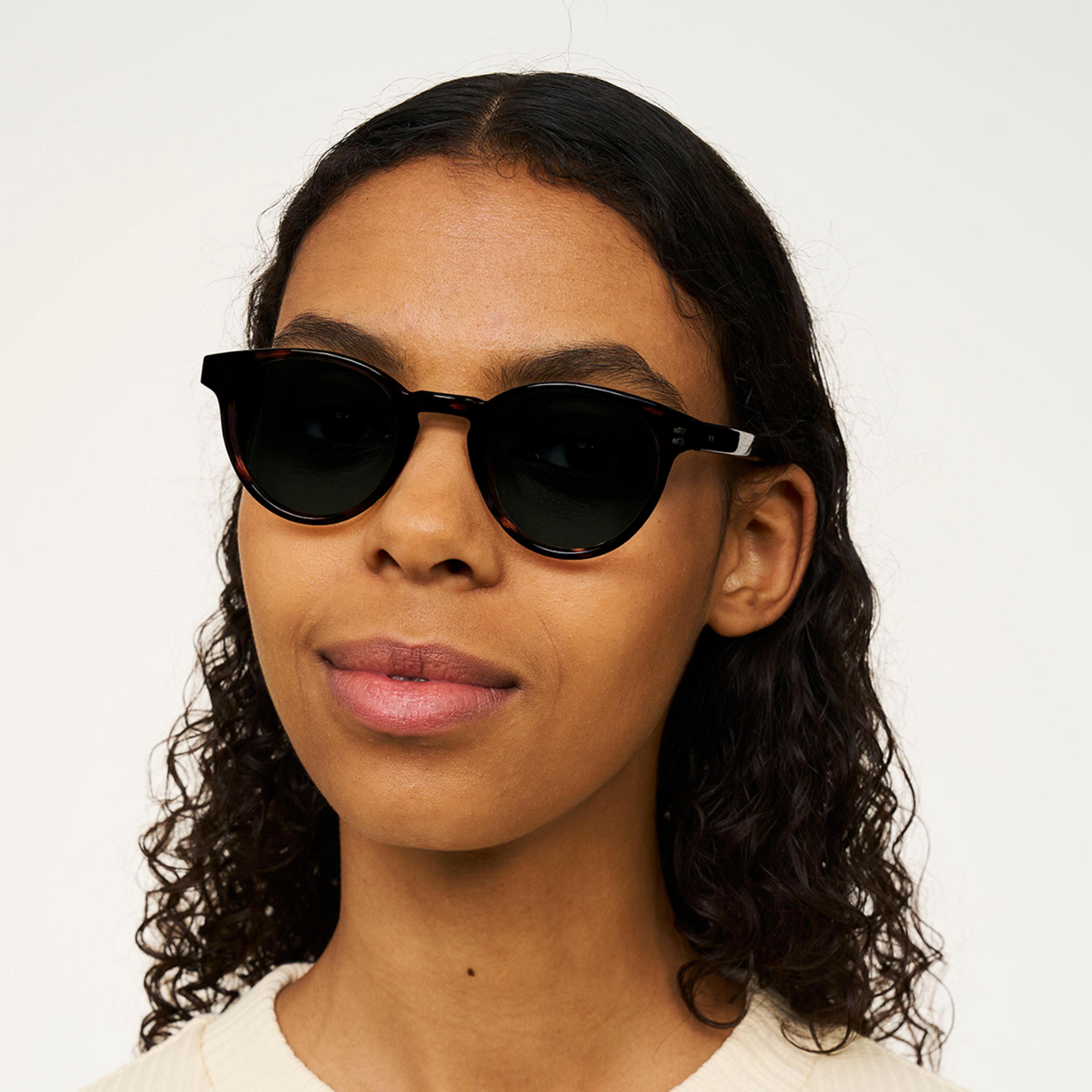Ace & Tate Sunglasses | Round Acetate in Brown