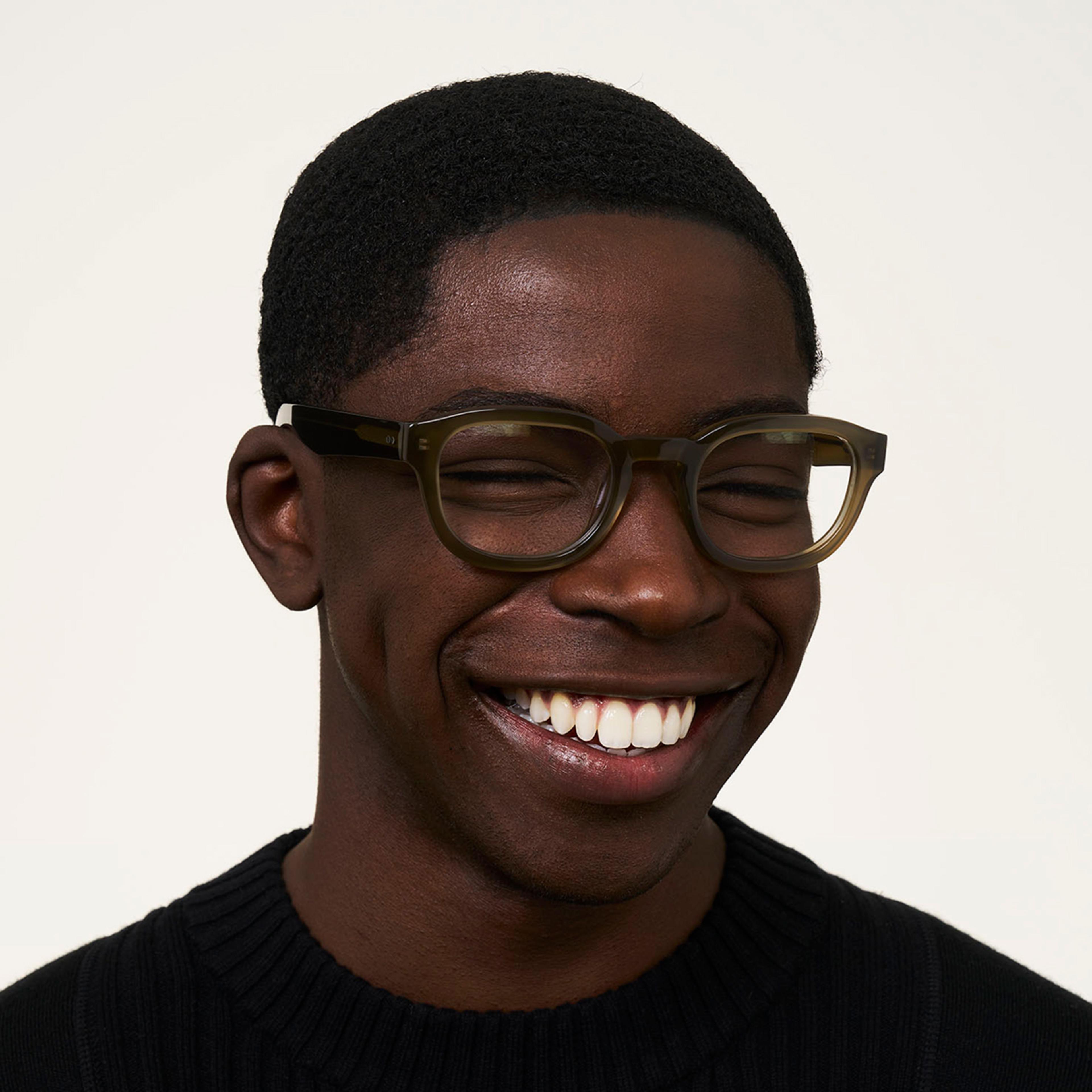 Ace & Tate Glasses | Round Acetate in Green