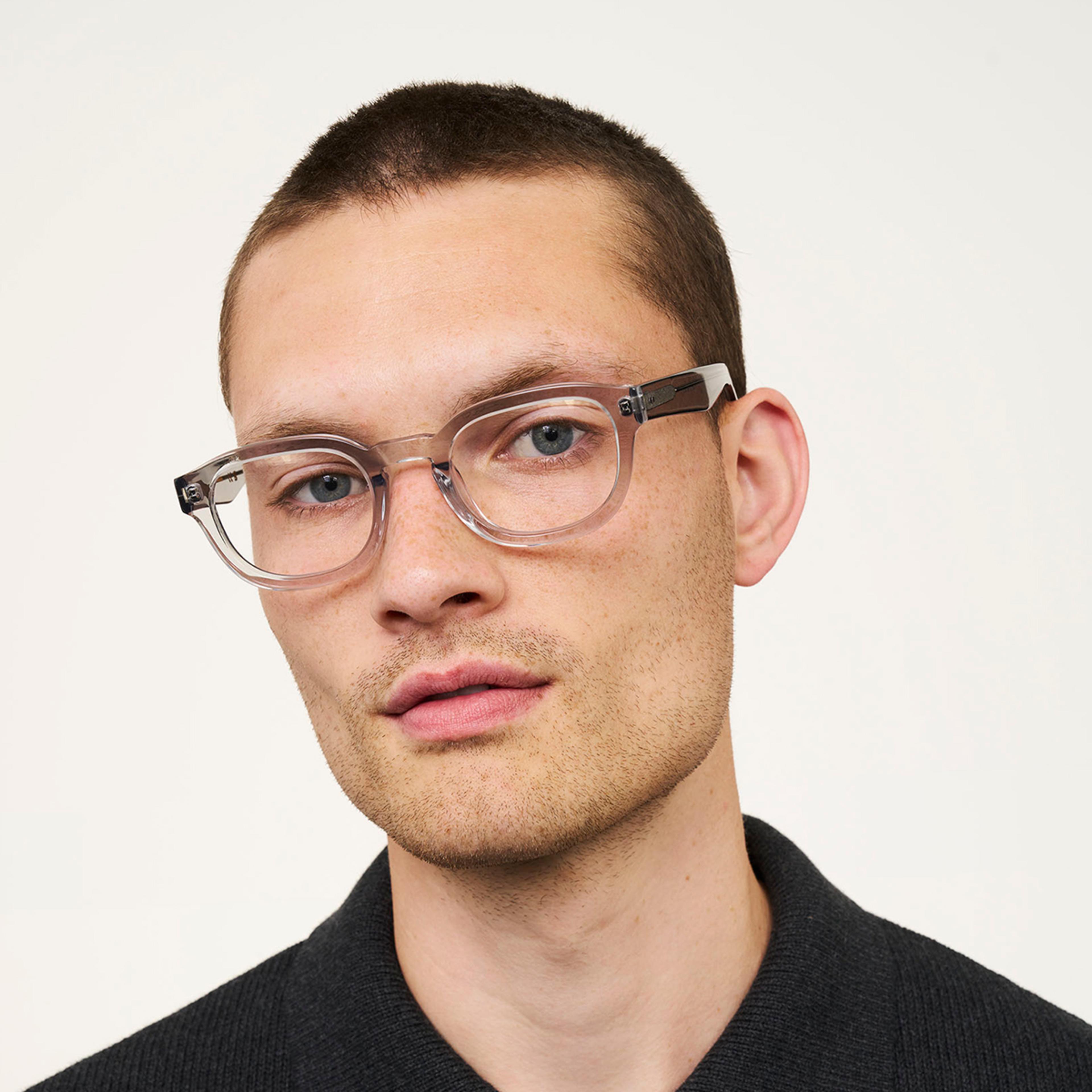 Ace & Tate Brillen | Rund Acetat in Grau