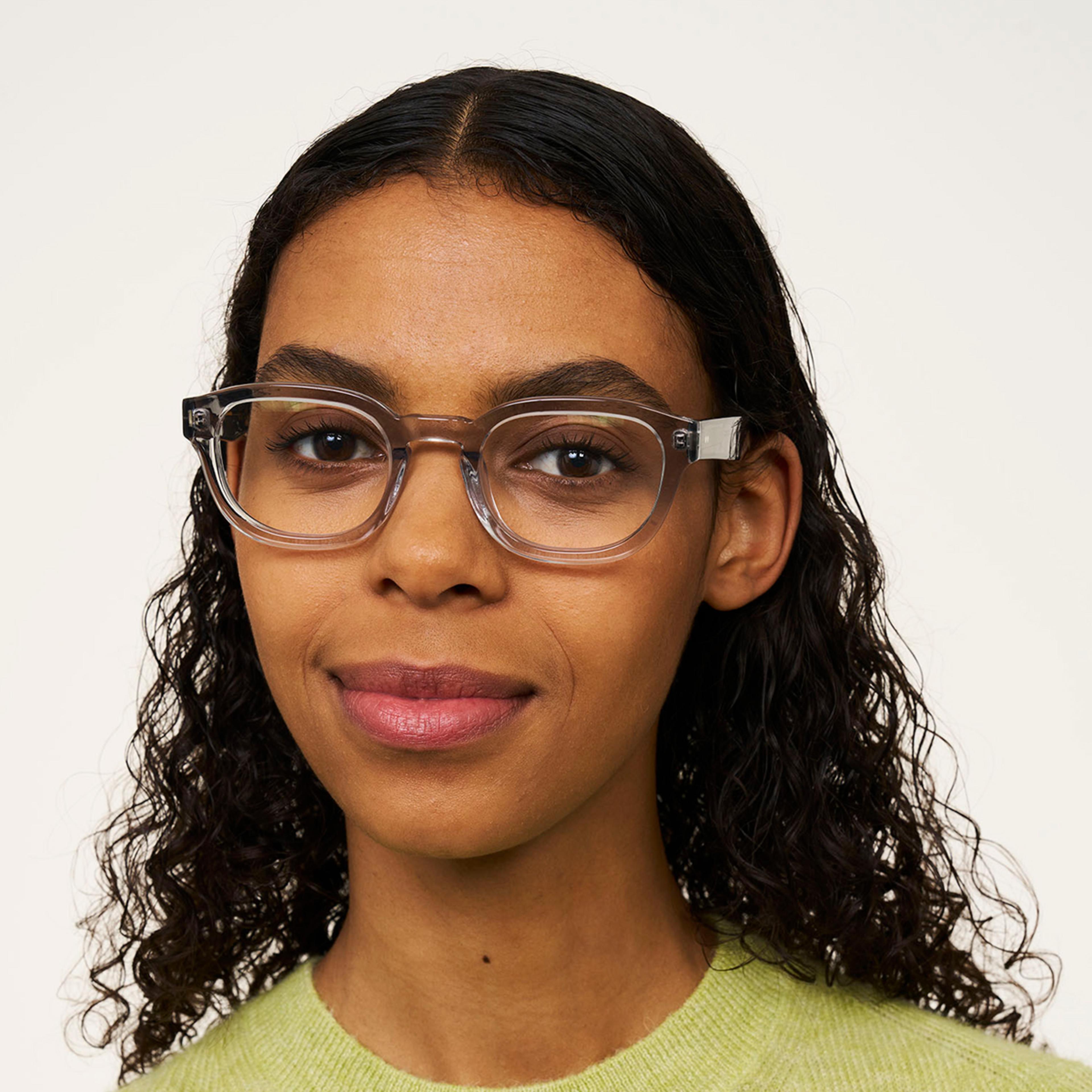 Ace & Tate Glasses | Round Acetate in Grey