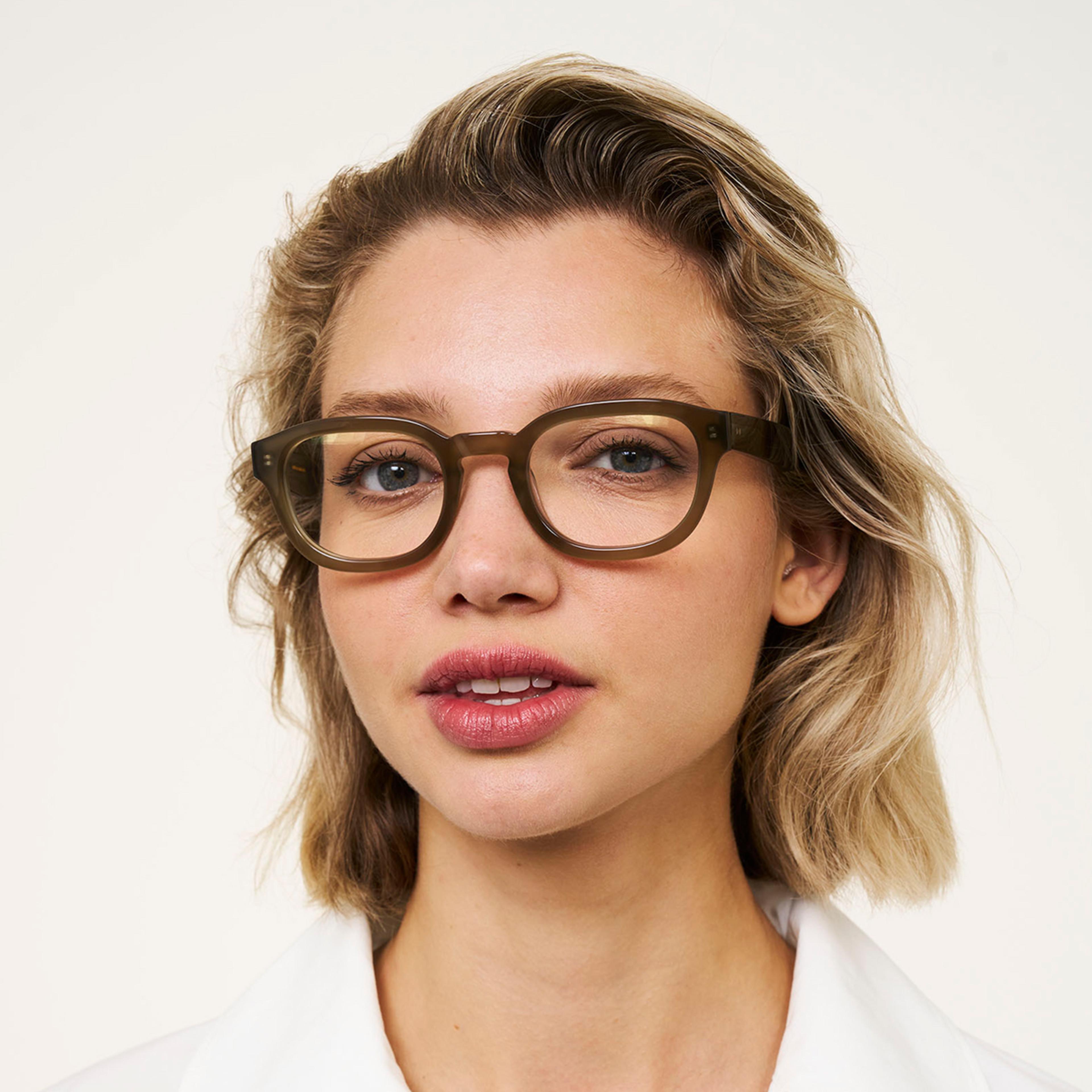 Ace & Tate Glasses | Round Acetate in Green