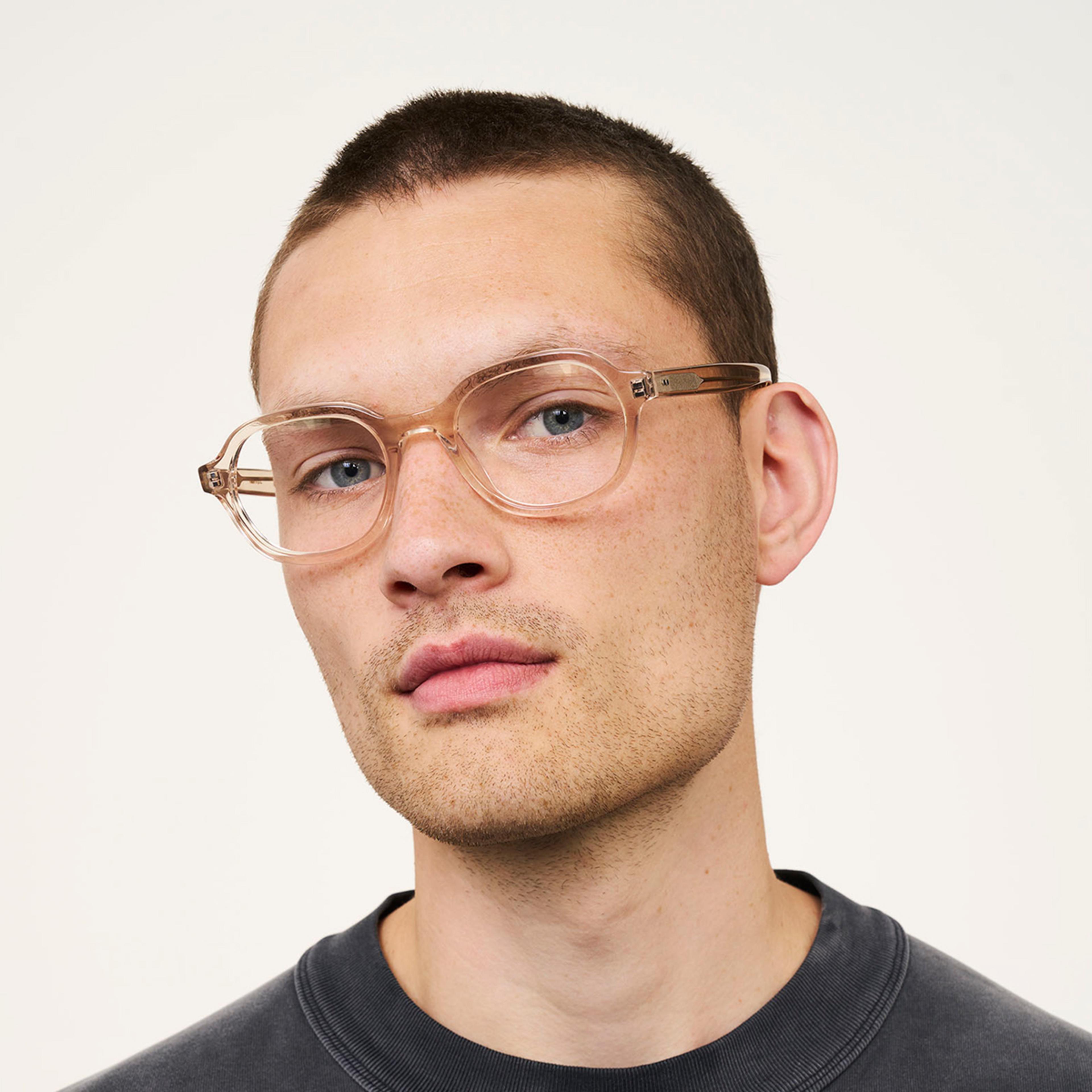 Ace & Tate Glasses | Oval Acetate in Clear