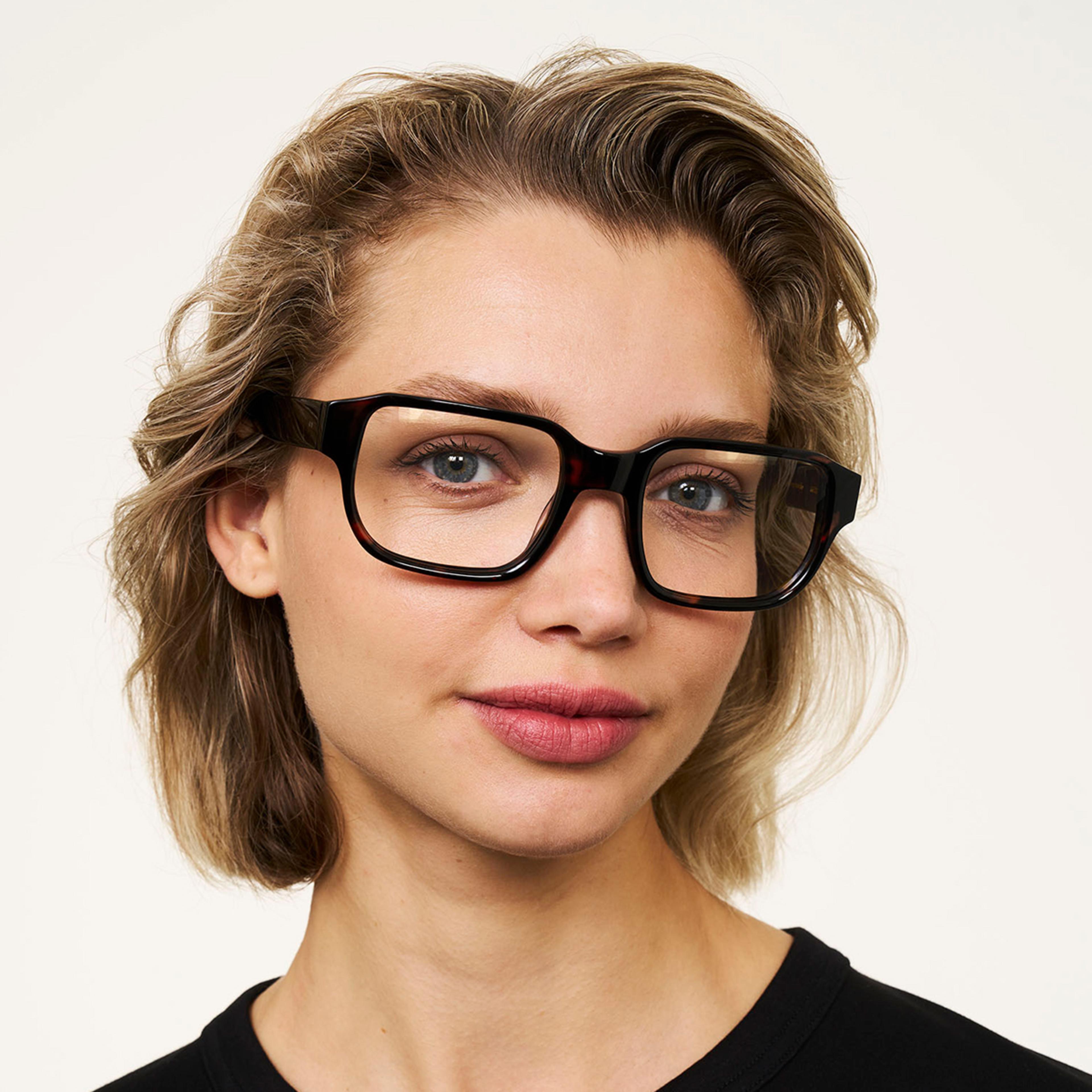 Ace & Tate Glasses | Square Bio acetate in Brown