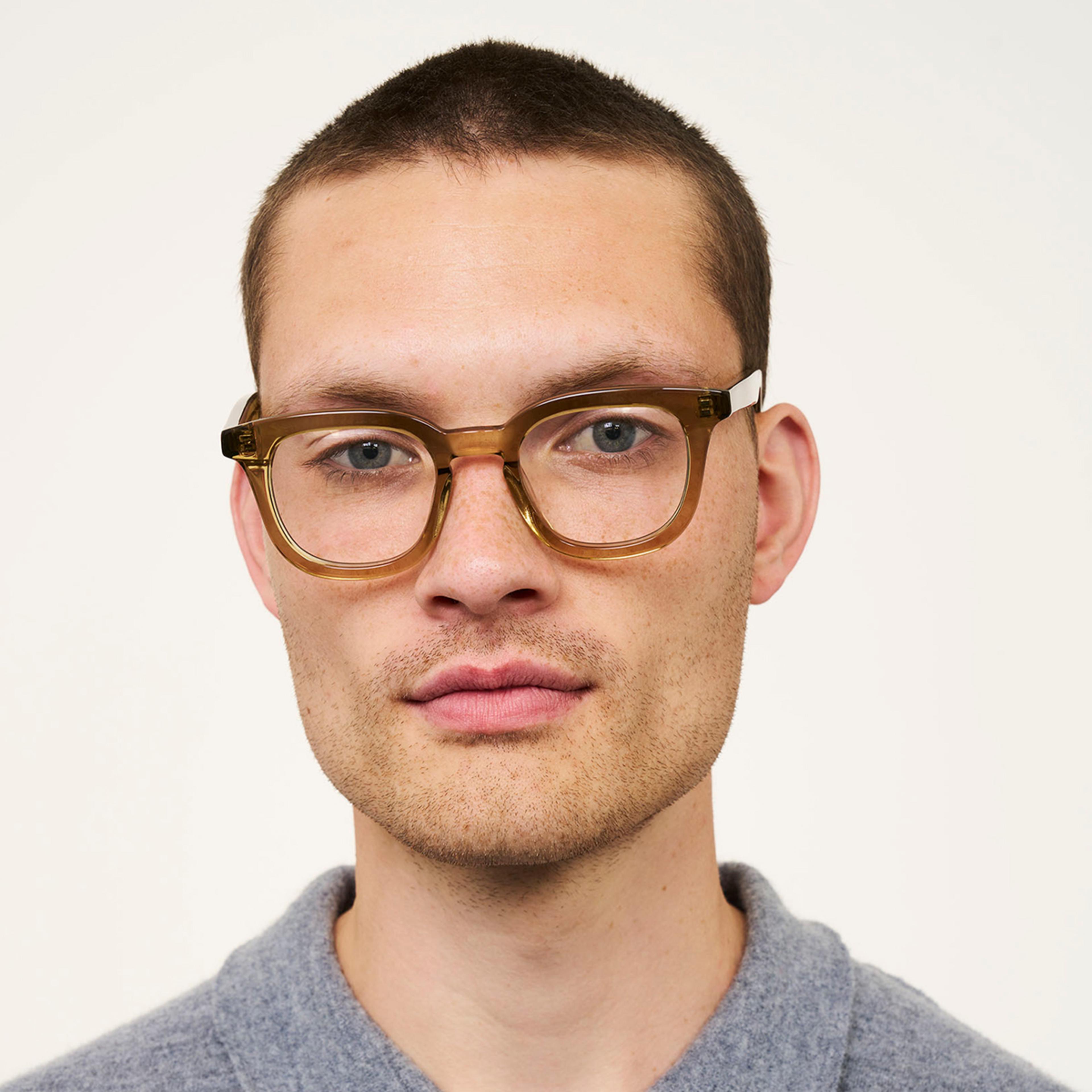 Ace & Tate Glasses | Square Bio acetate in Brown