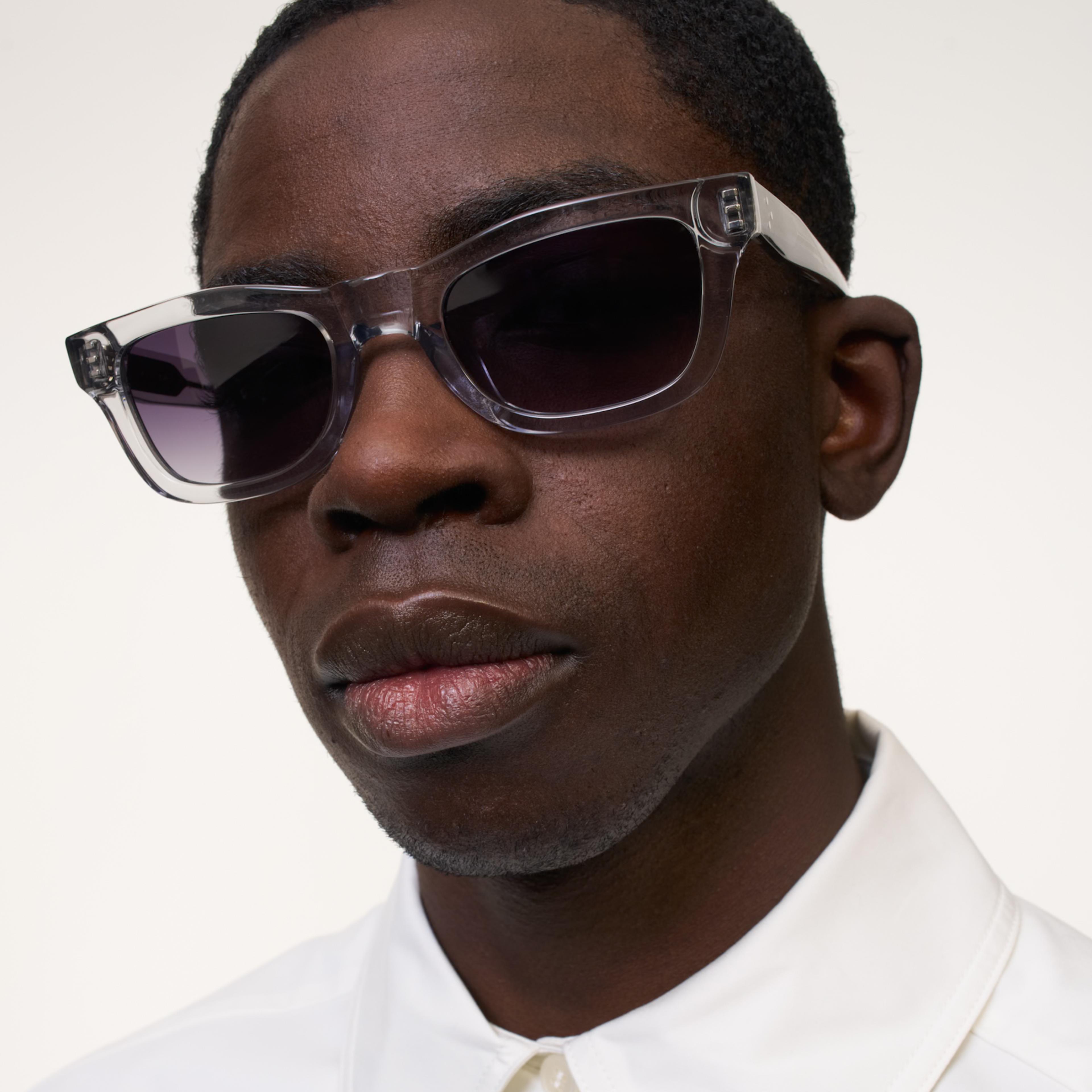 Ace & Tate Sonnenbrillen | Rechteckig Acetat in Transparent, Grau