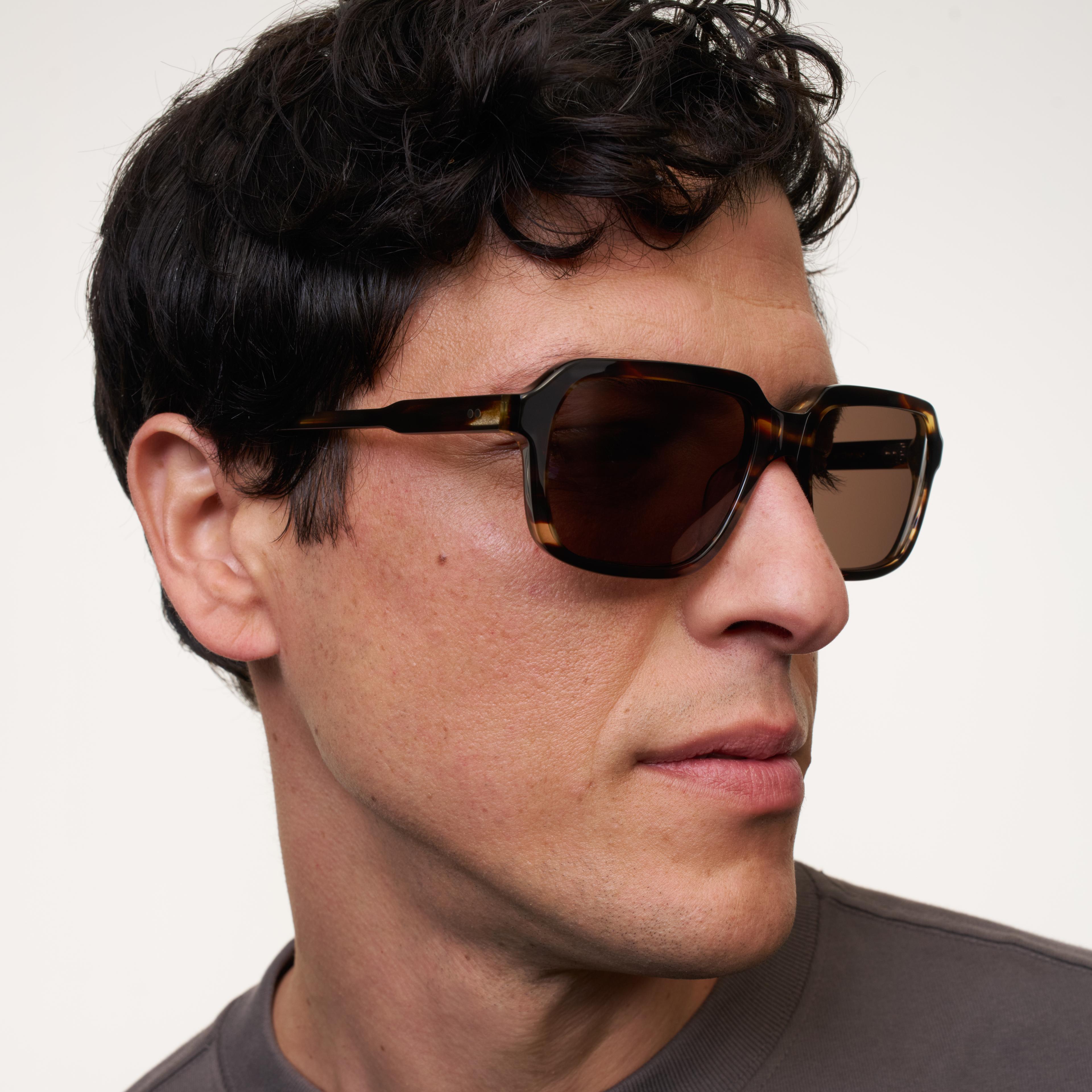 Ace & Tate Solaires | Carrée Acétate in Marron, Orange