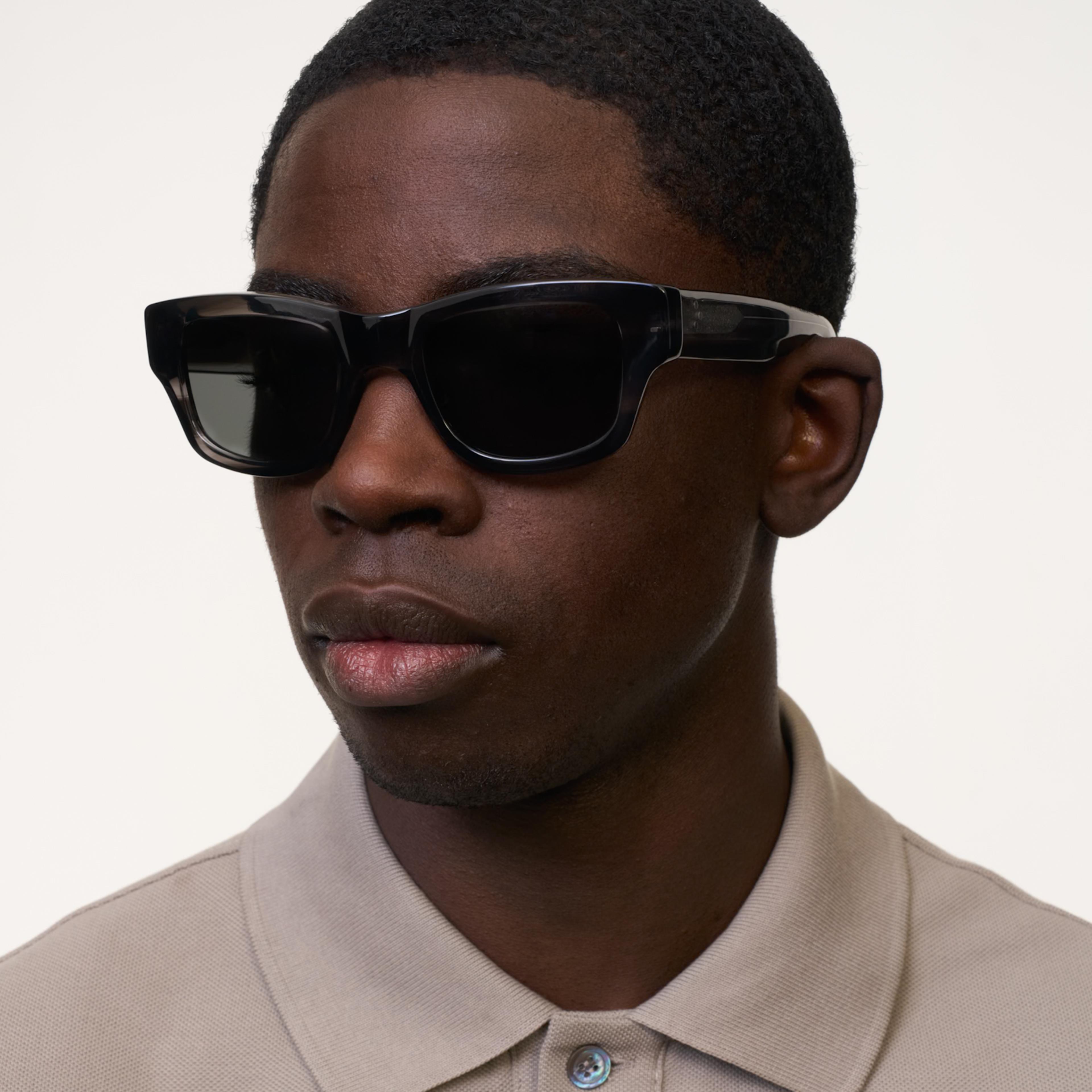 Ace & Tate Sonnenbrillen | Rechteckig Acetat in Transparent, Grau