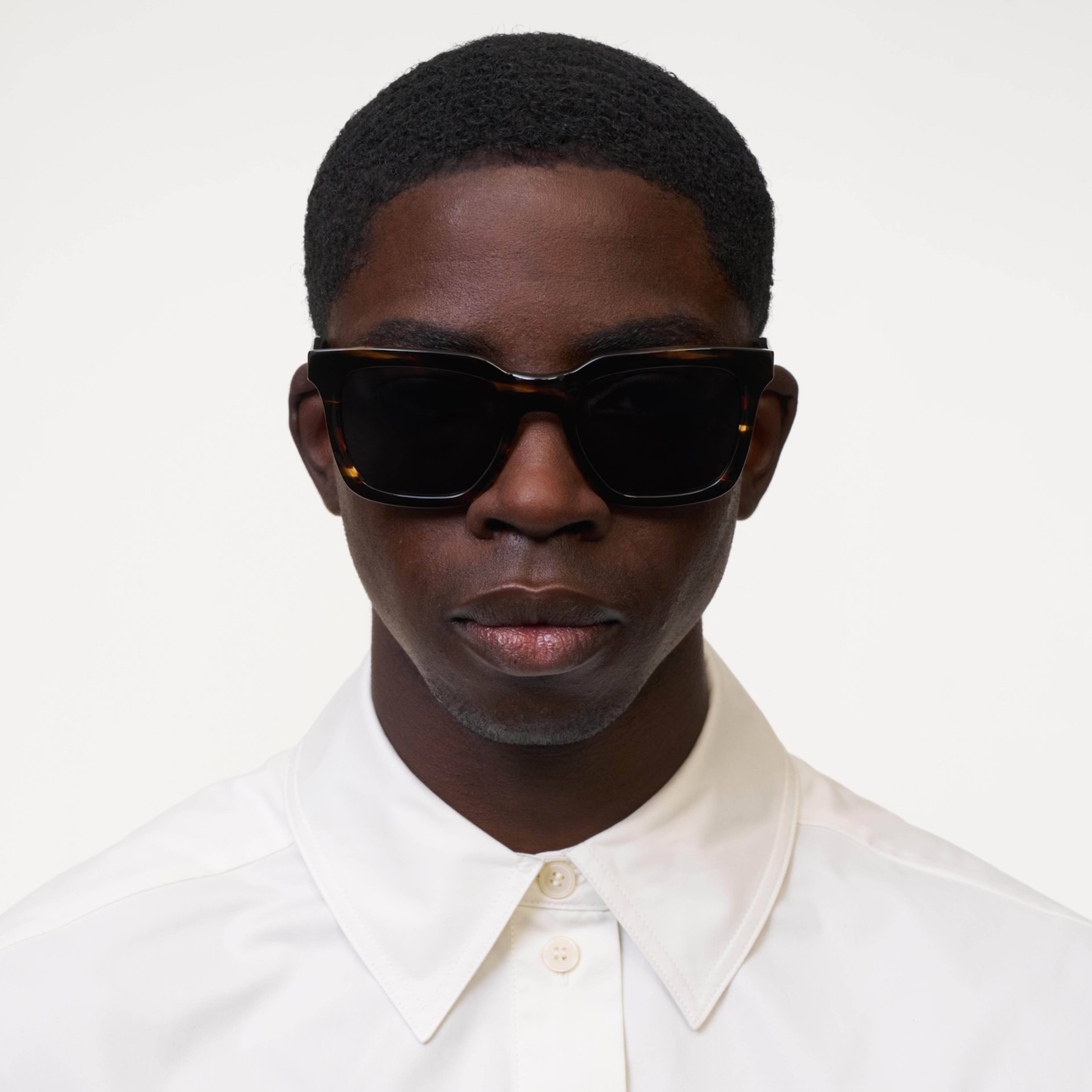 Ace & Tate Solaires | Carrée Acétate in Marron, Orange
