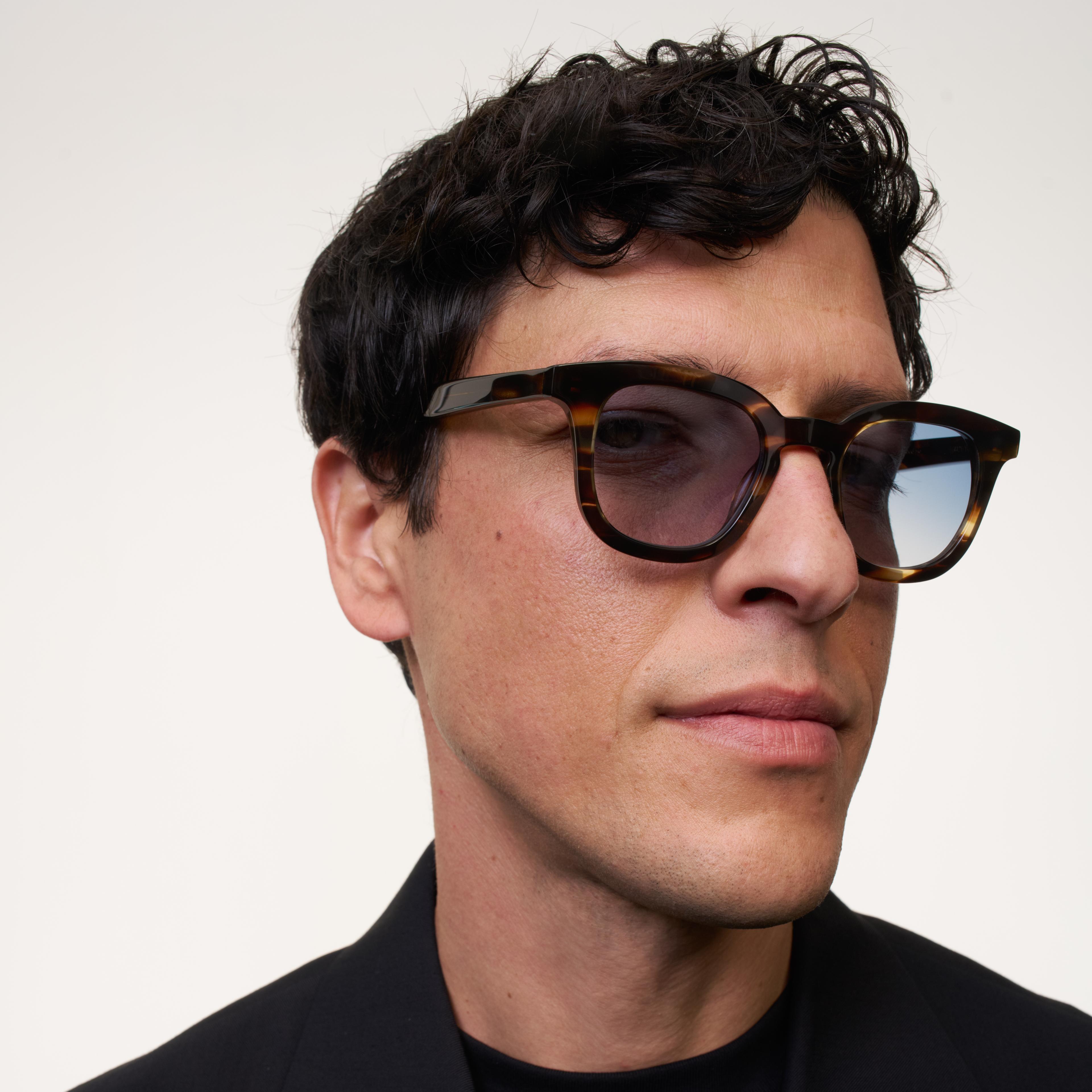 Ace & Tate Sonnenbrillen | Quadratisch Acetat in Braun, Orange
