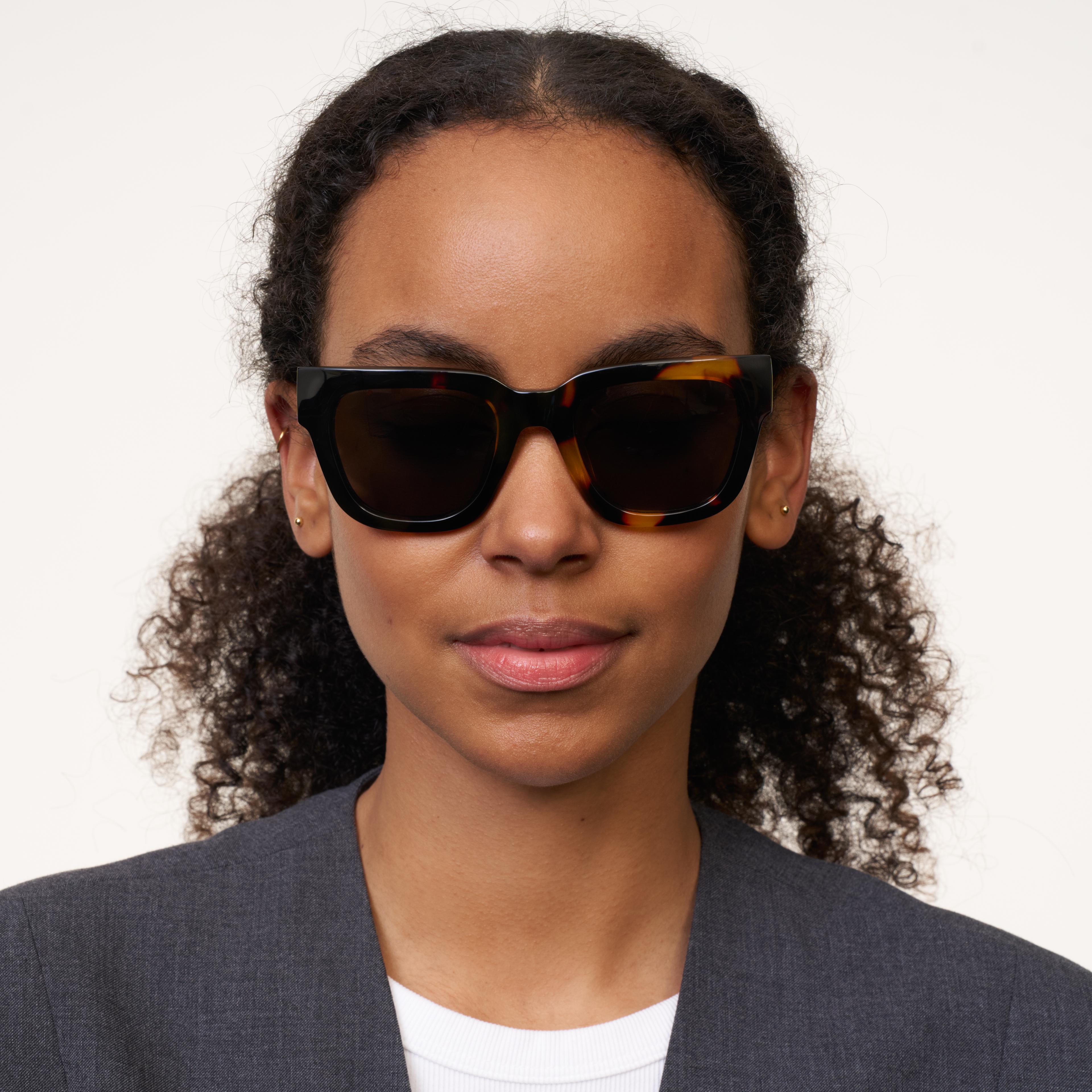 Ace & Tate Sunglasses | Square Acetate in Black, Brown, Yellow