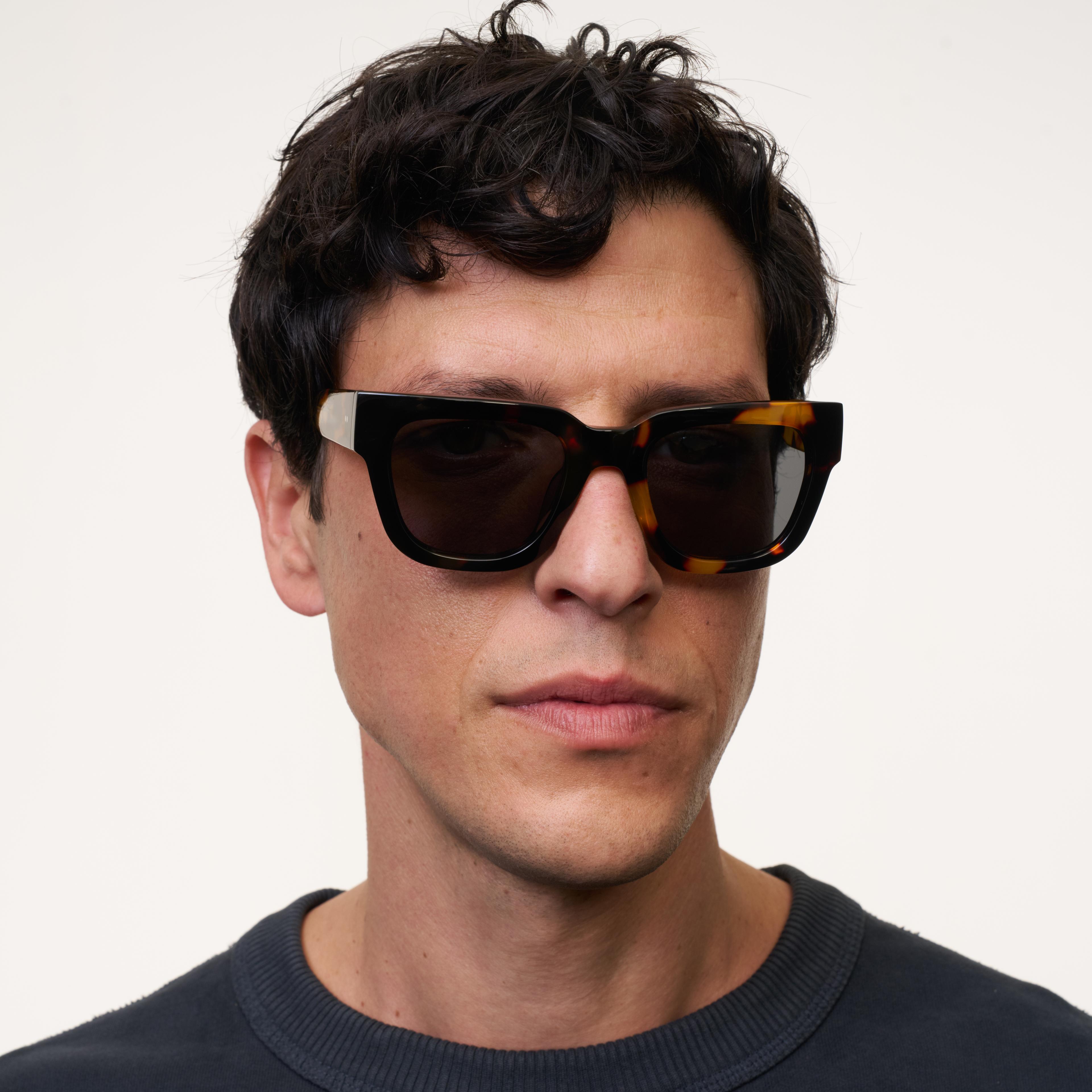 Ace & Tate Sunglasses | Square Acetate in Black, Brown, Yellow