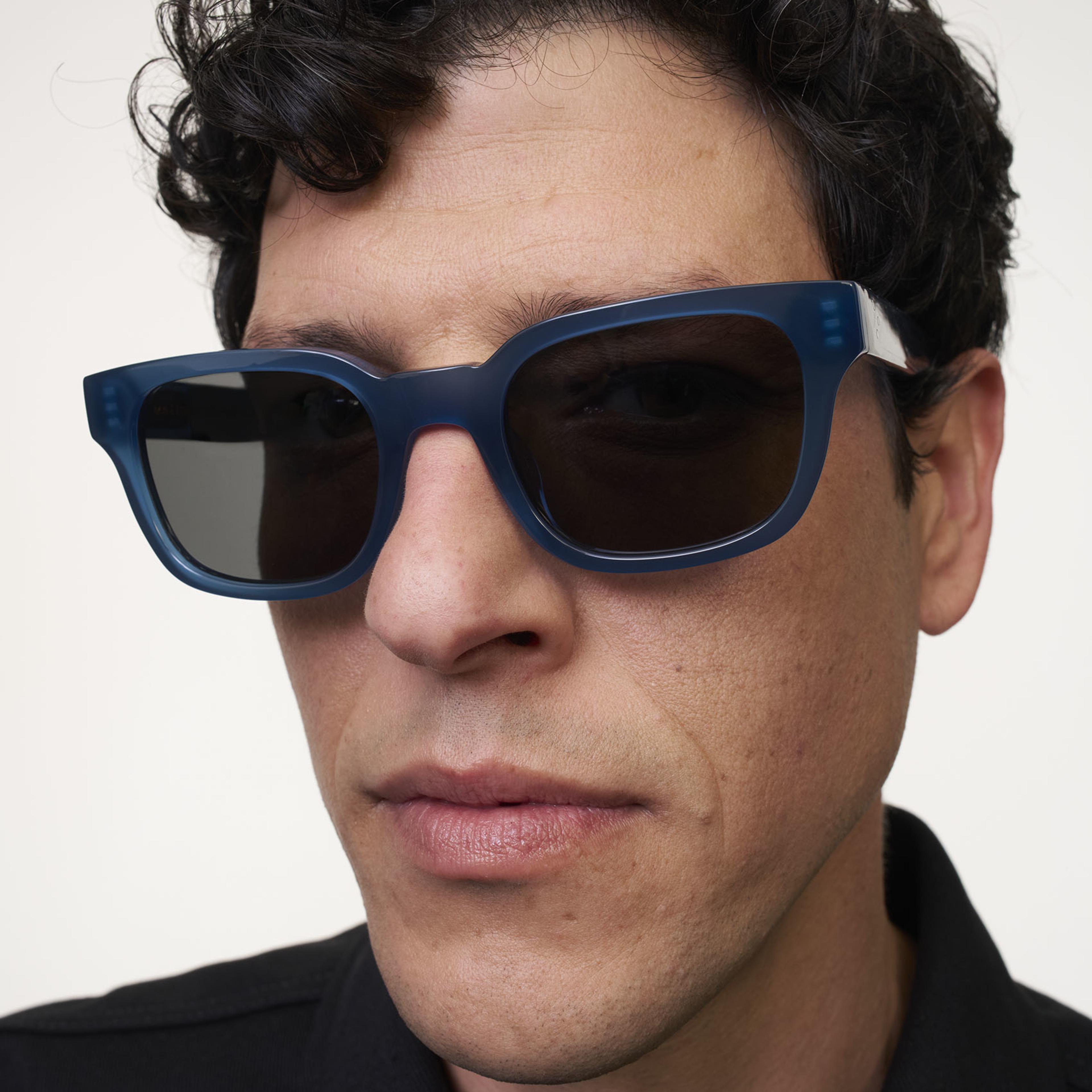 Ace & Tate Sonnenbrillen | Rechteckig Acetat in Blau