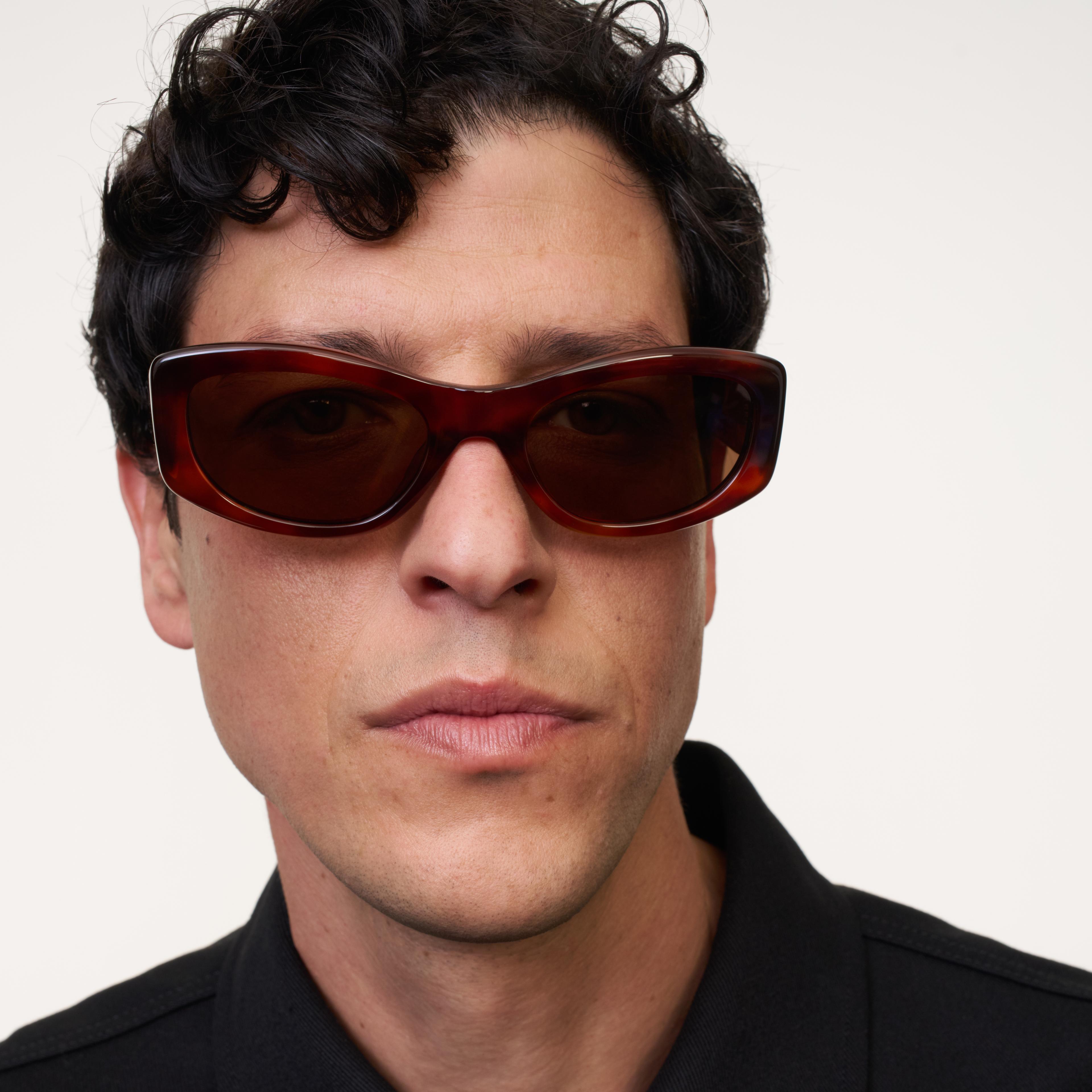 Ace & Tate Sonnenbrillen | Rechteckig Acetat in Braun