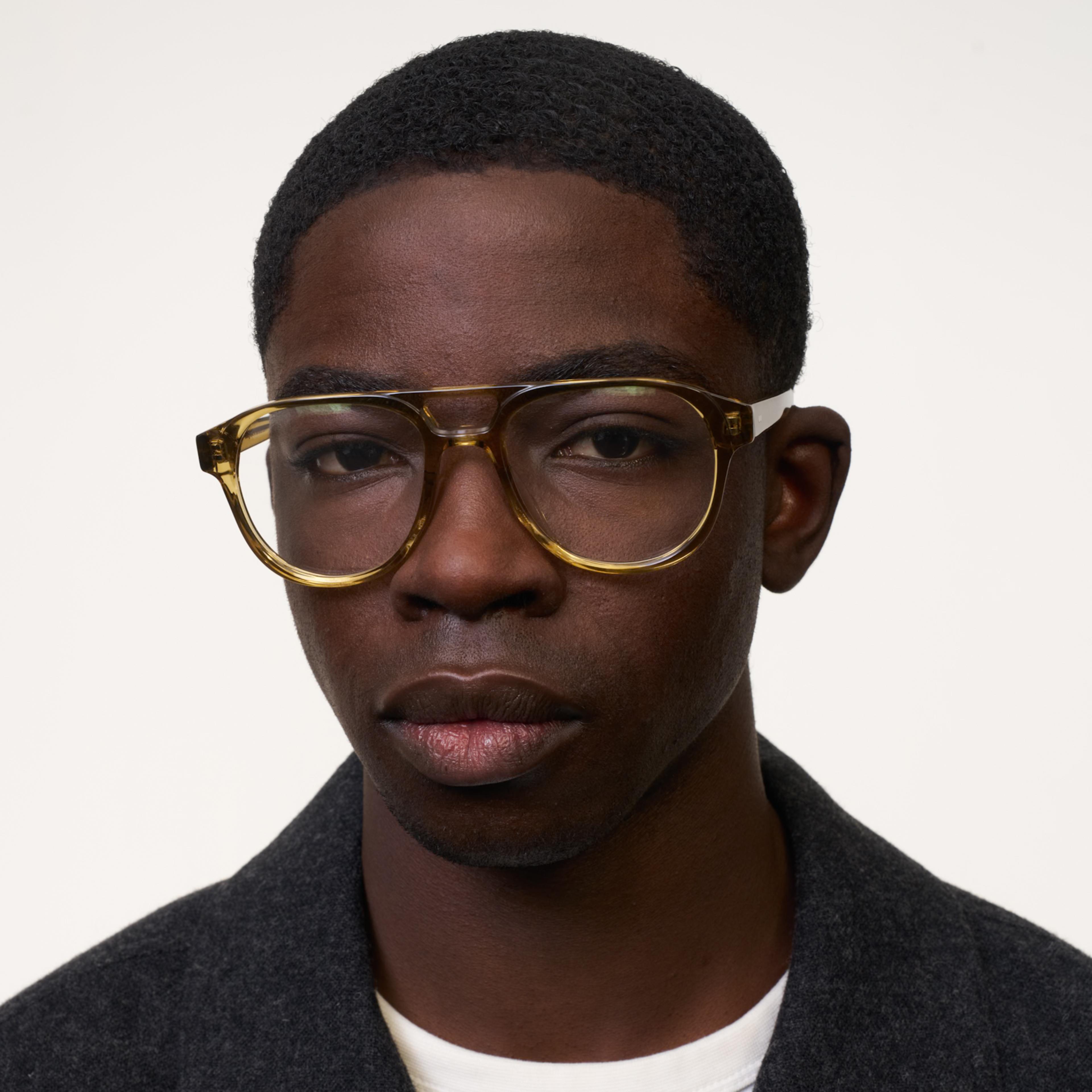 Ace & Tate Brillen | Oval Acetat in Gelb