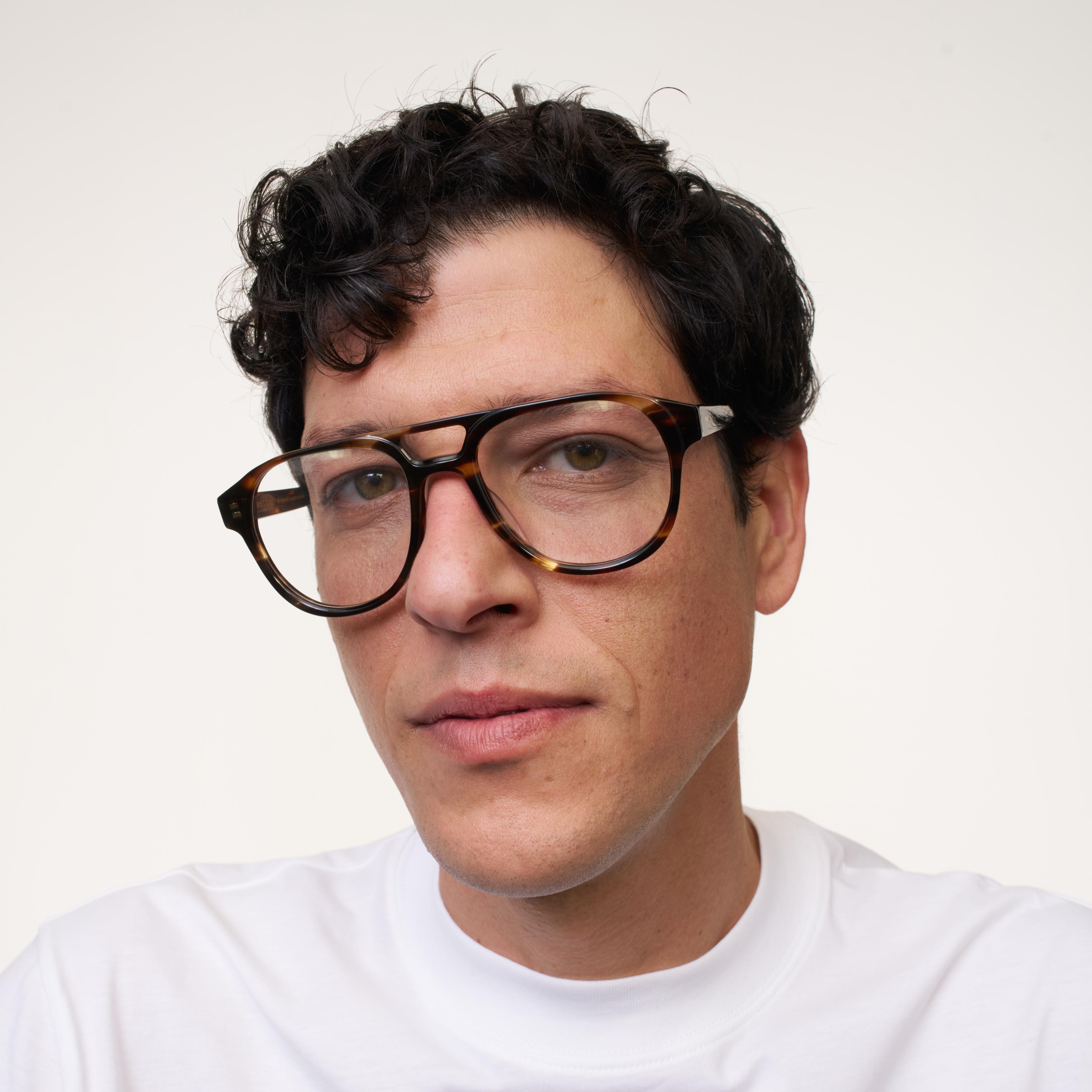 Ace & Tate Brillen | Oval Acetat in Braun, Orange