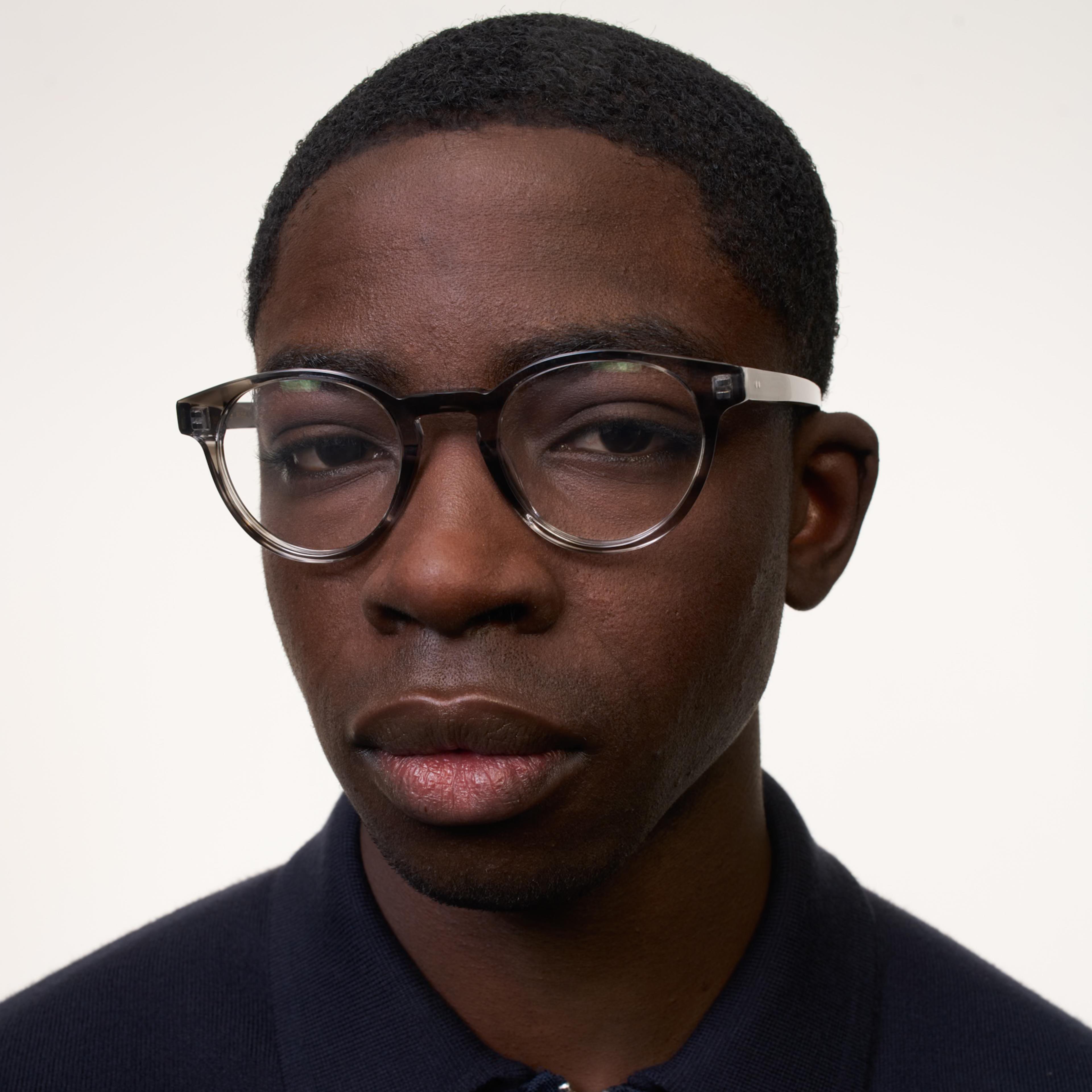 Ace & Tate Brillen | Rund Acetat in Transparent, Grau
