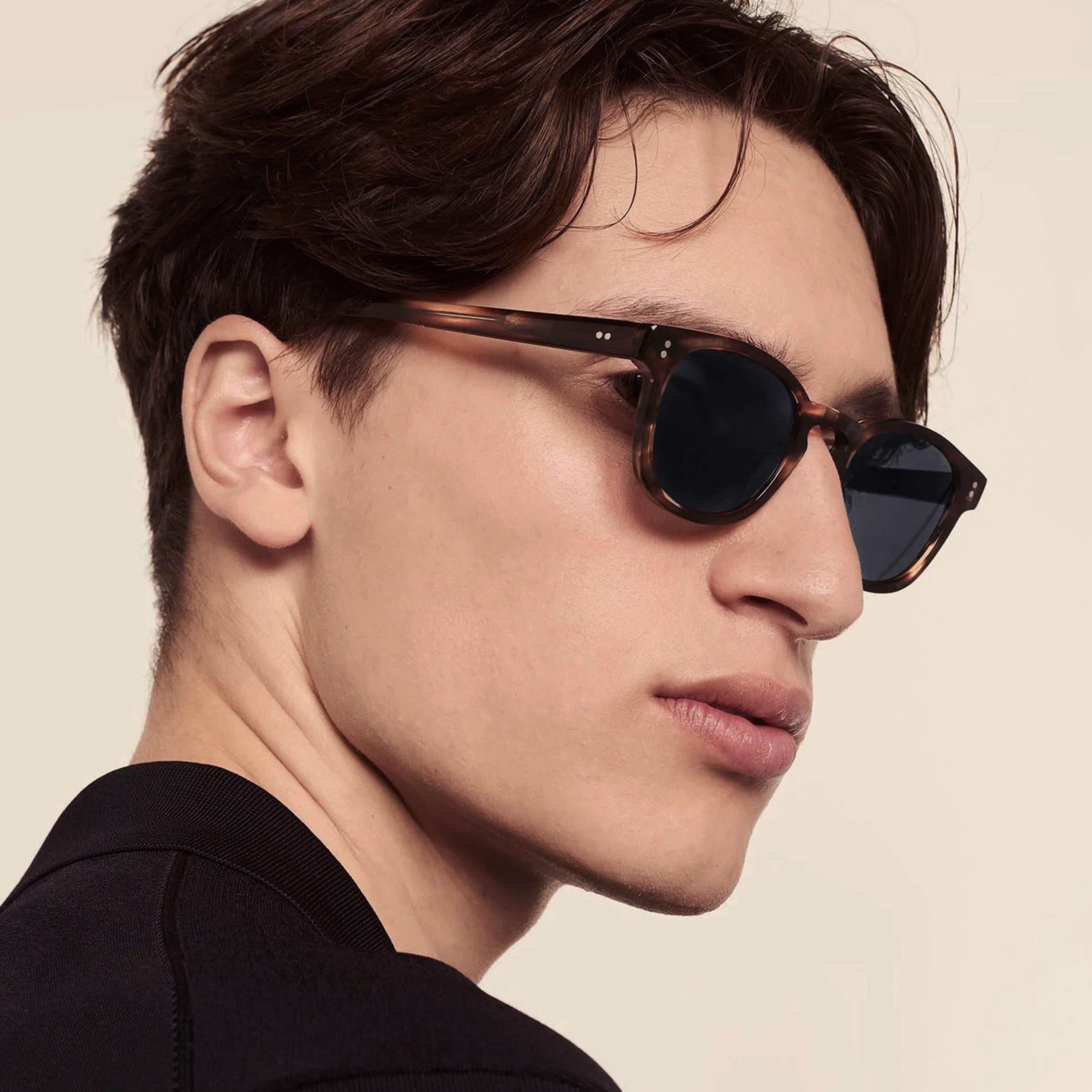 Ace & Tate Sonnenbrillen | Quadratisch Acetat in Braun, Orange
